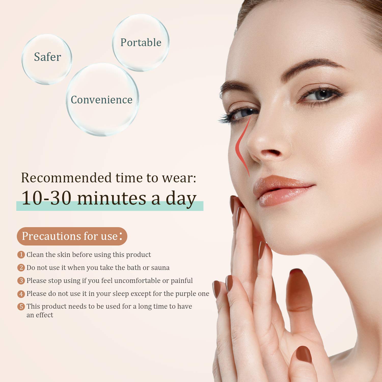Frienda 5 Pieces Nose Clip Nose Up Lifting Clips Nose Lifters Beauty Clips Silicone Nose Bridge Slimming Clips Nose Massagers To