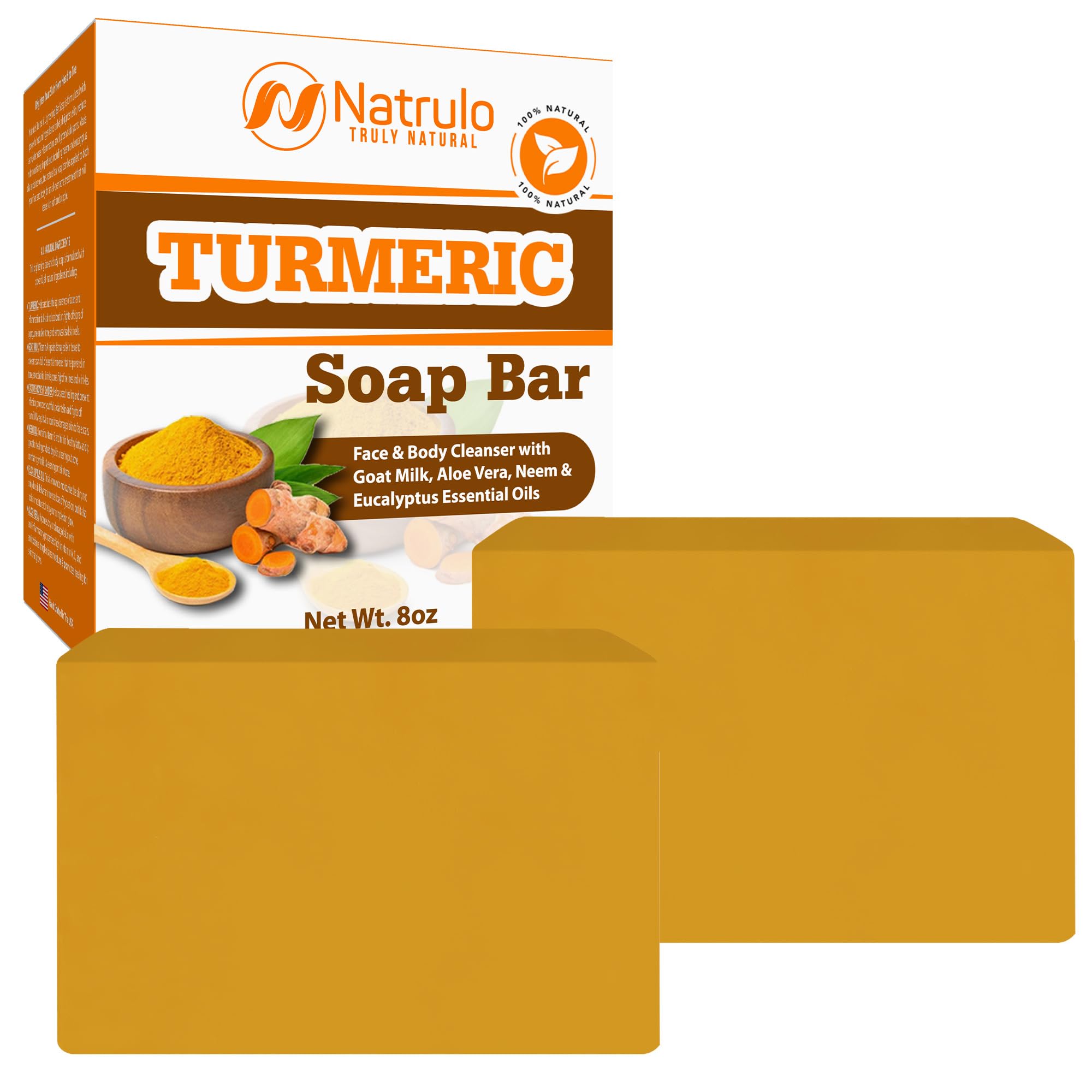 Natural Turmeric Soap Bar for Face & Body - Turmeric Skin Soap Wash for Dark Spots, Intimate Areas, Underarms - Turmeric Face So