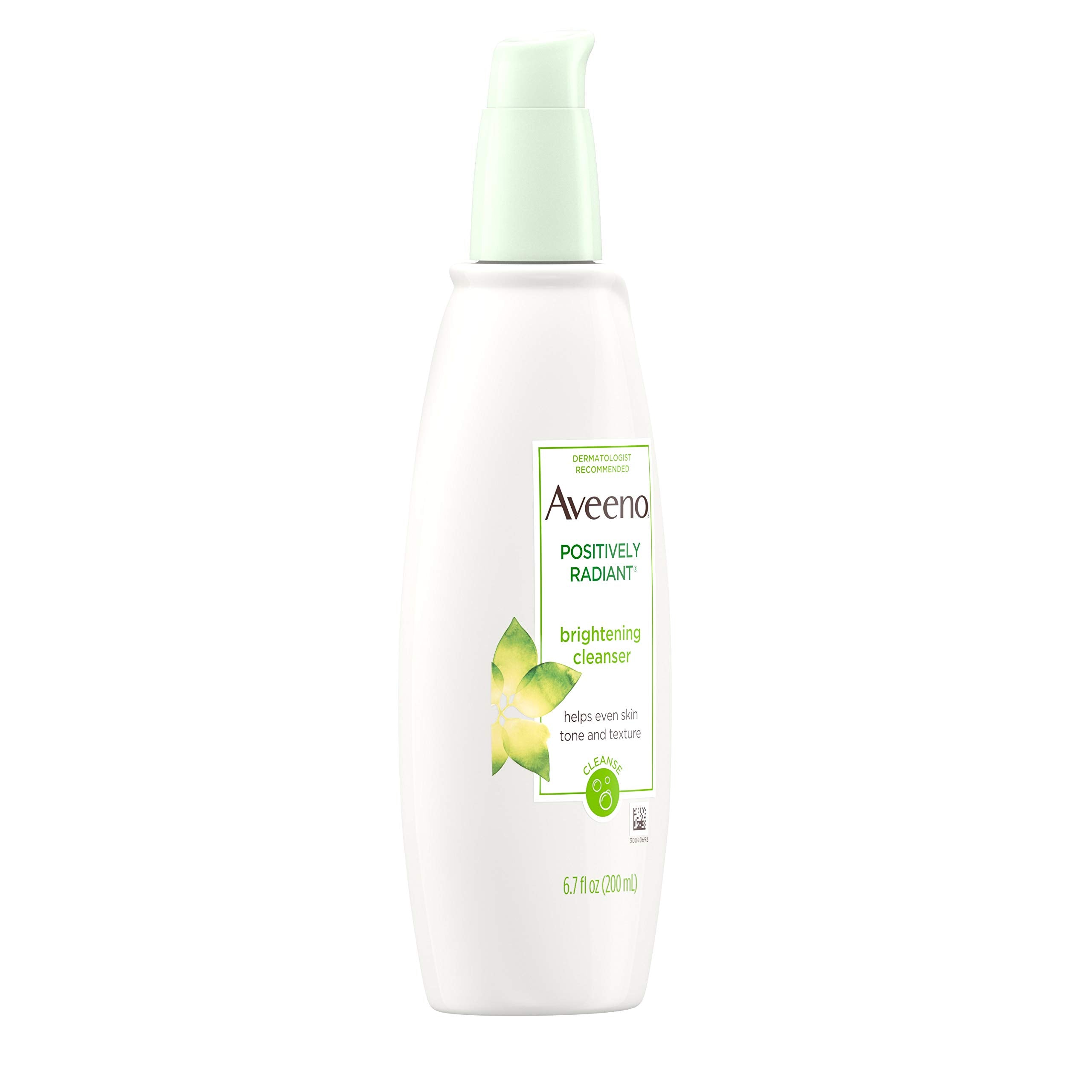 Aveeno Positively Radiant Brightening Facial Cleanser For Sensitive Skin, Non-Comedogenic, Oil-Free, Soap-Free & Hypoallergenic,