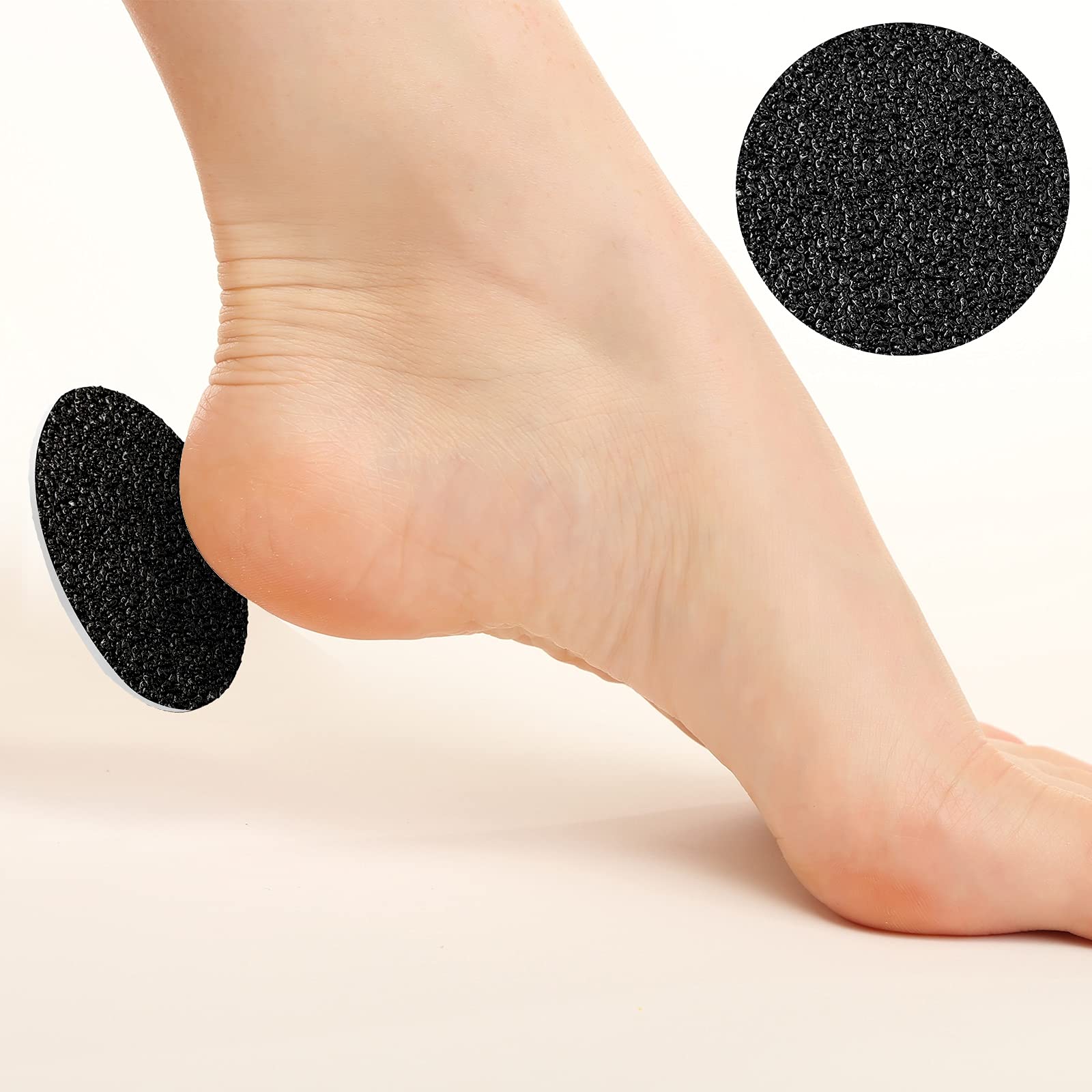 Maitys 120 Pcs Replaceable Sandpaper Discs Tip 2 Toe Refill Disks Replacement Sandpaper Pad Discs Foot File Disc Callus Disks Fo