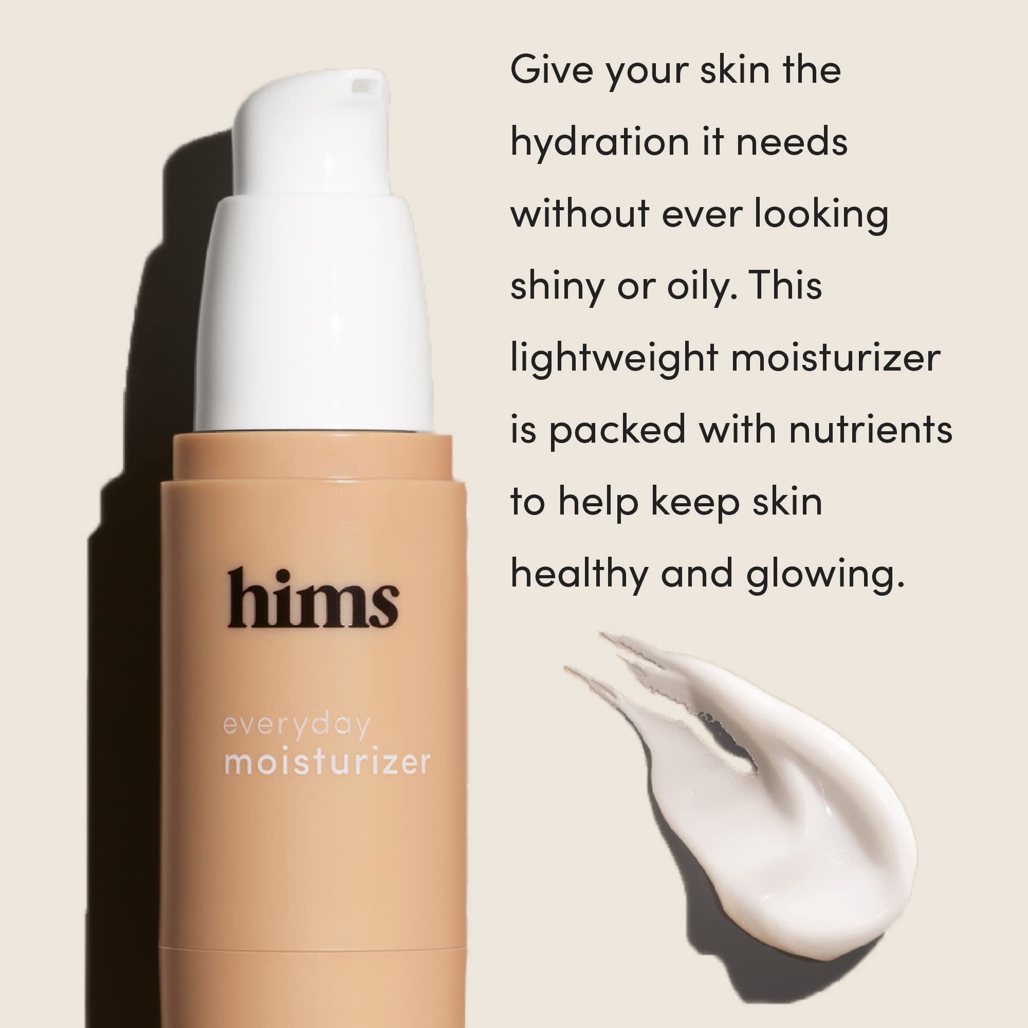HIMS Everyday Moisturizer for Men - Lightweight Hydrating Face Cream with Hyaluronic Acid & Shea Butter, 1 fl oz