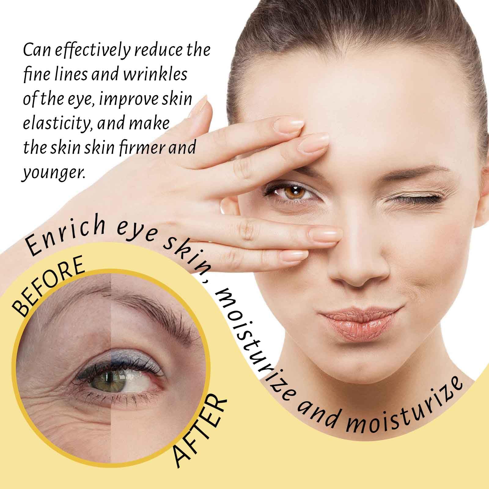 Eye Roller For Puffy Eyes, Castor Oil And Frankincense Eye Roller For Dark Circles, And Wrinkles, Anti Aging Eye Serum Cream, Gl