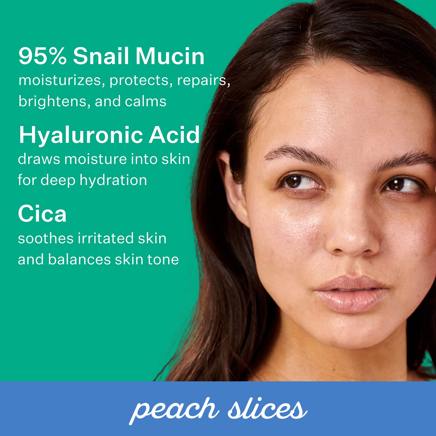 Peach Slices | Snail Rescue Blemish Busting Toner | 95% Snail Mucin | Pore Cleaner | Hydrates & Balances | Korean Skin Care | Ci