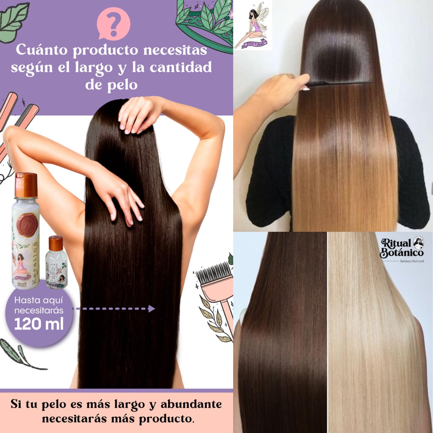 Maike Amour Keratina, Ritual Botanico 120 Ml - Keratin Treatment With 12 Natural Oils And Amino Acids For Shine, Softness And Nu