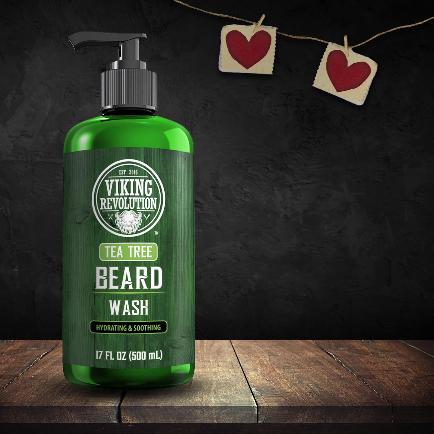 Viking Revolution Tea Tree Beard Wash For Men With Argan Oil And Ginseng Root Extract - Beard Softener And Strengthener Beard Sh