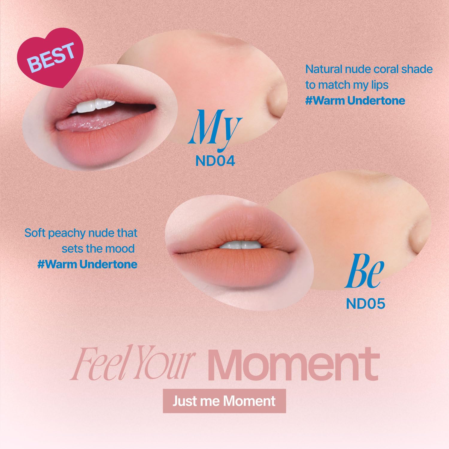 Fwee Lip&Cheek Blurry Pudding Pot | Just Me Moment - Like | Makeup Blush, Buildable Lightweight, Multi-Use Soft Matte Finish | 5