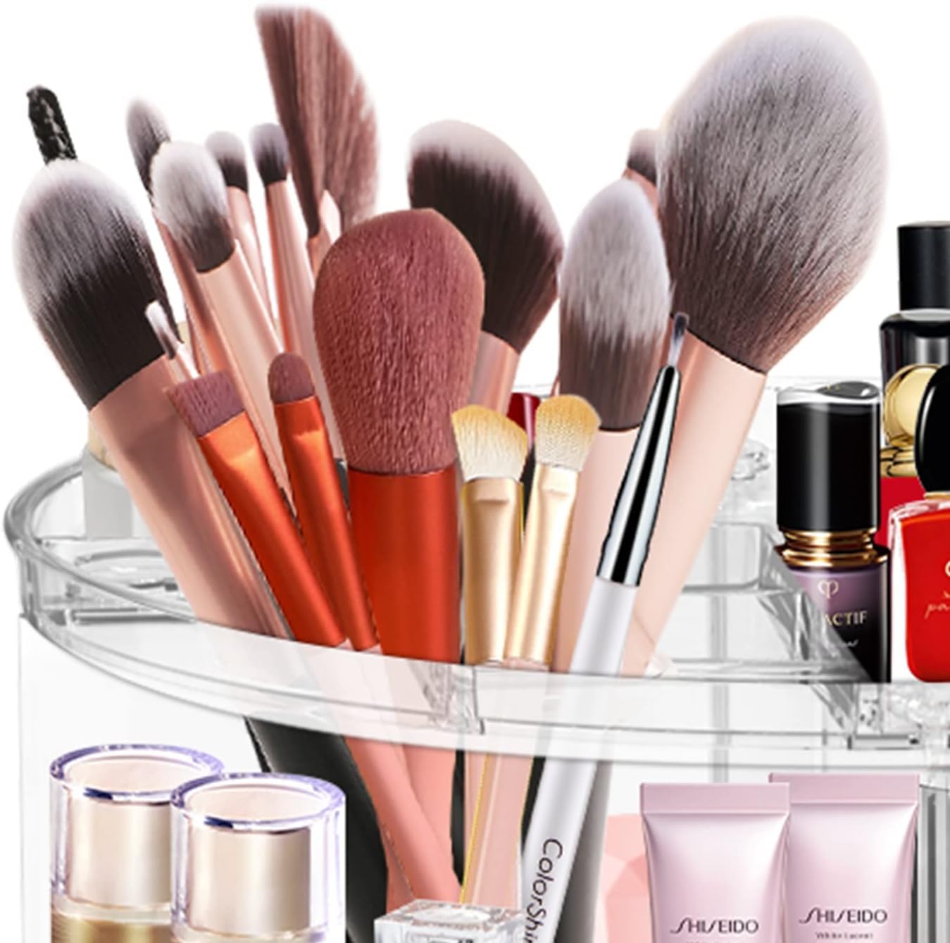 Leewent 360 Rotating Makeup Organizer, Large Capacity Cosmetics Organizer For Perfume Holder Organizer Countertop Diy Spinning M