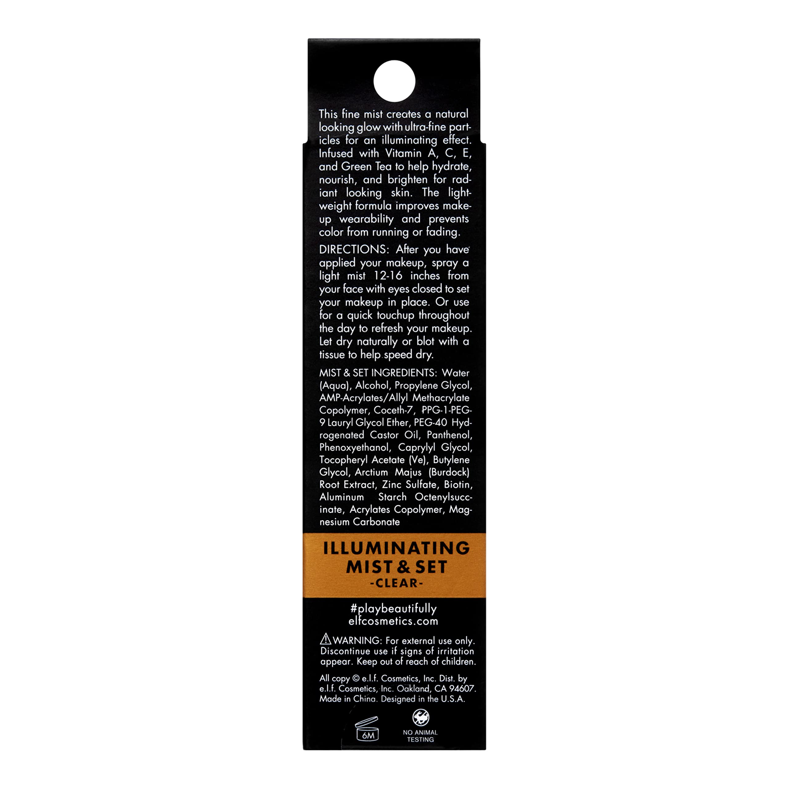 Elf Illuminating Mist & Set, Setting Spray To Give Makeup A Lasting, Radiant Finish, Infused With Vitamins A, C & E, Small, 202