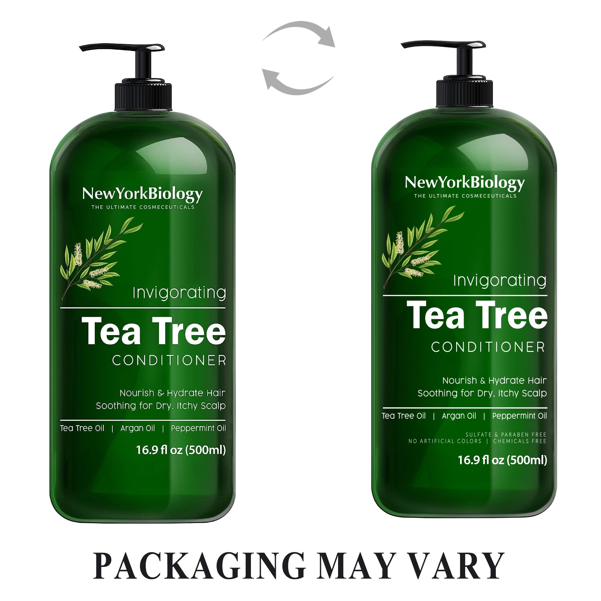 New York Biology Tea Tree Conditioner - Deep Cleanser - Relief For Dandruff And Dry Itchy Scalp - Therapeutic Grade - Helps Prom