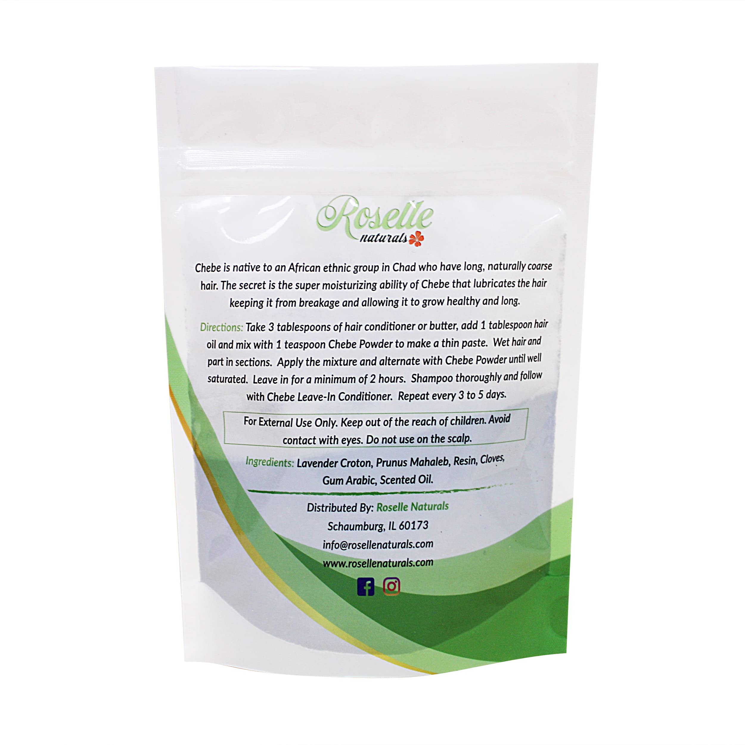 Chebe Powder Authentic From Miss Sahel Chad, Africa. Super Moisturizing All Natural Hair Mask, Growth Formula.
