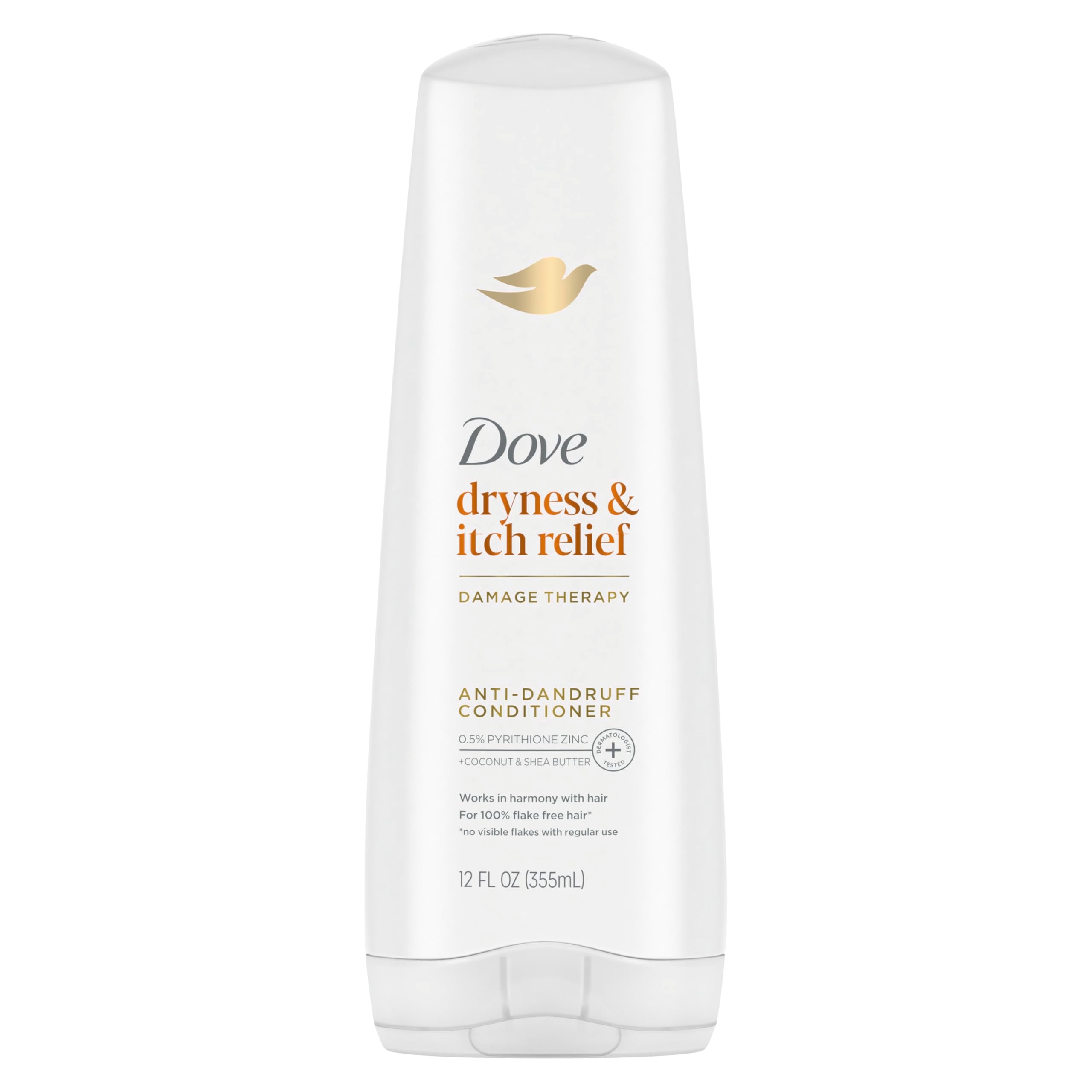 Dove DermaCare Scalp Anti-Dandruff Conditioner Dryness and Itch Relief Dry and Itchy Scalp with Pyrithione Zinc 12 fl oz