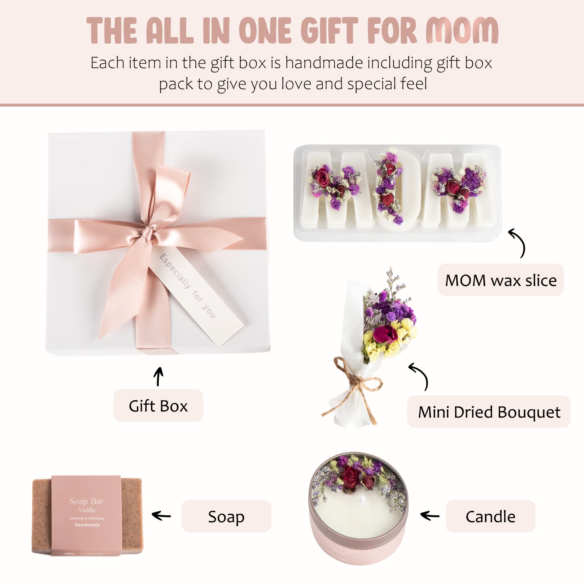 Laurgifts Birthday Gift For Mom Gift Basket For New Mom Gift For Women - Dutch Flower Fields Inspired Home Spa Gift Basket For W