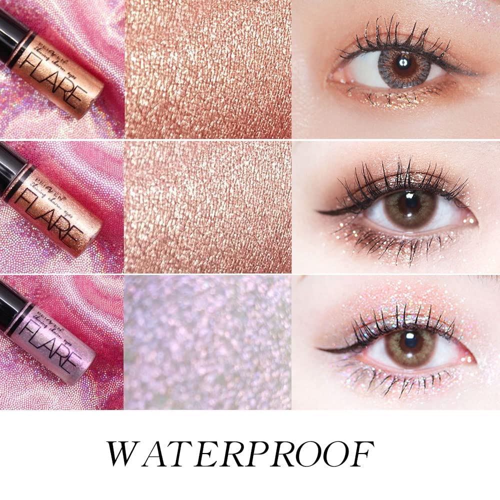 10Pcs Waterproof Glitter Eyeliner Liquid Glitter Eyeshadow Sticks Kit.Longwearing Sombras De Ojos Profesional Makeup Glitter For