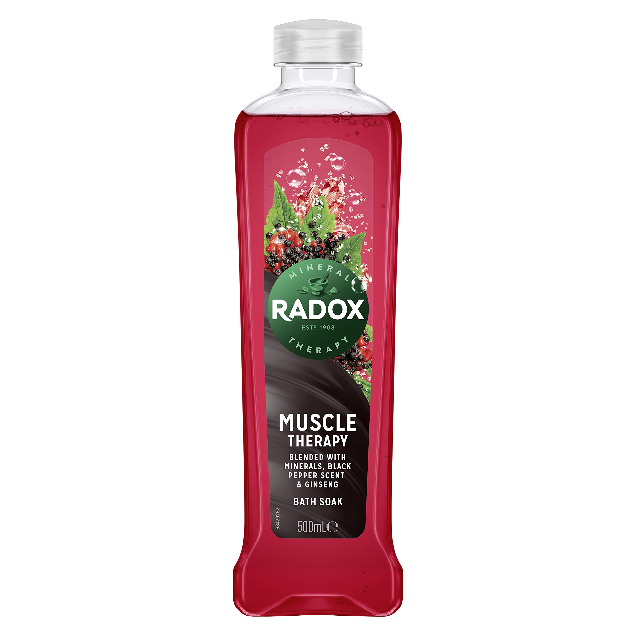 Radox Muscle Therapy Bath Soak With Black Pepper And Ginseng, 500Ml