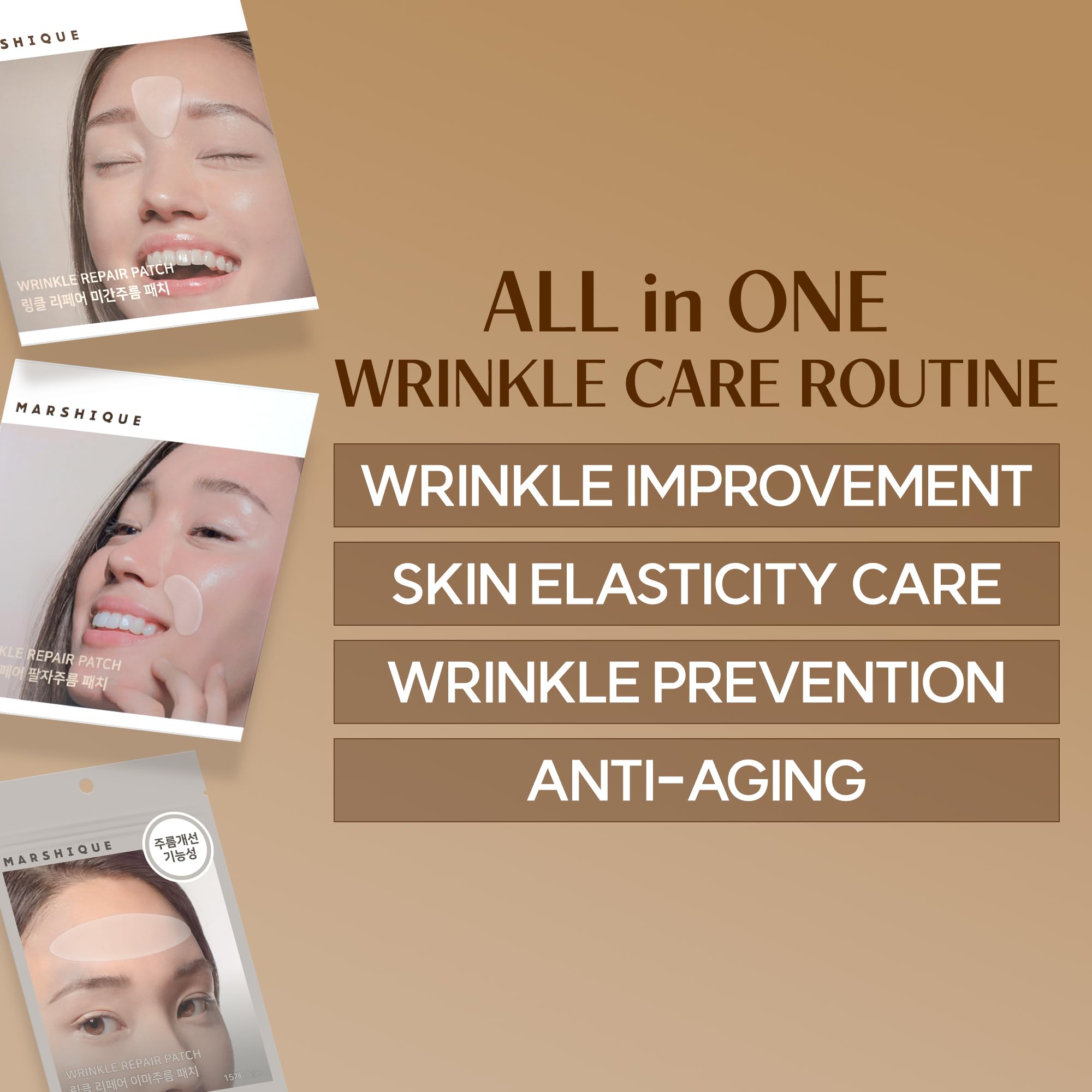 Marshique Wrinkle Repair Patches For Frown Lines Eleven Lines - Between The Eyes Wrinkle Patches Non Invasive Wrinkle Smoothers