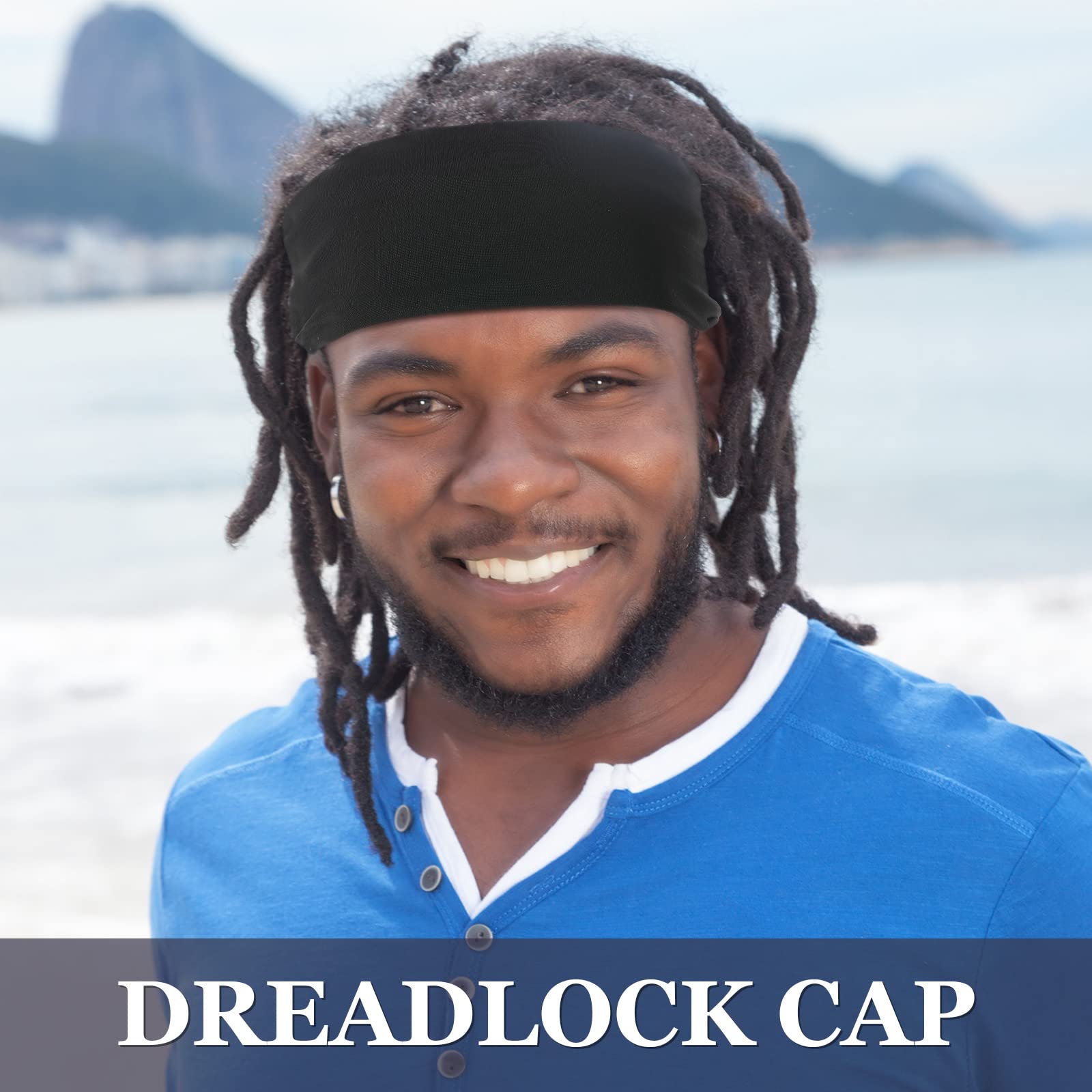 3 Pieces Satin Lined Dread Loc Cap Long Braid Cap Elastic Dreadlock Tube Sock For Full Cover Hair Stocking Night Sleep Bonnet (B