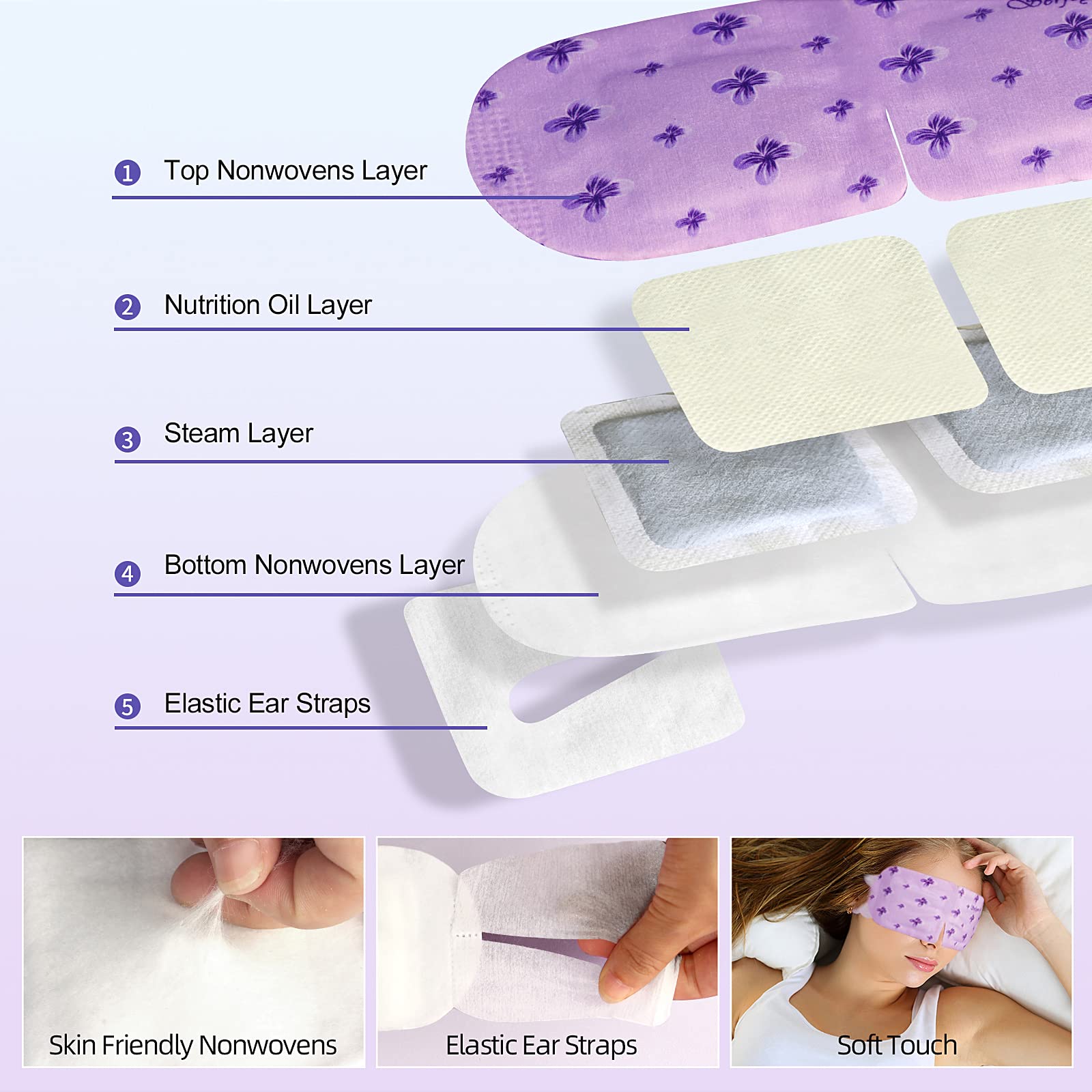 Serfeymi 16 Packs Steam Eye Masks,Disposable Self Heated Warm Spa Moist Eye Mask Compress Pad For Sleeping,Eye Fatigue Relief,Ch