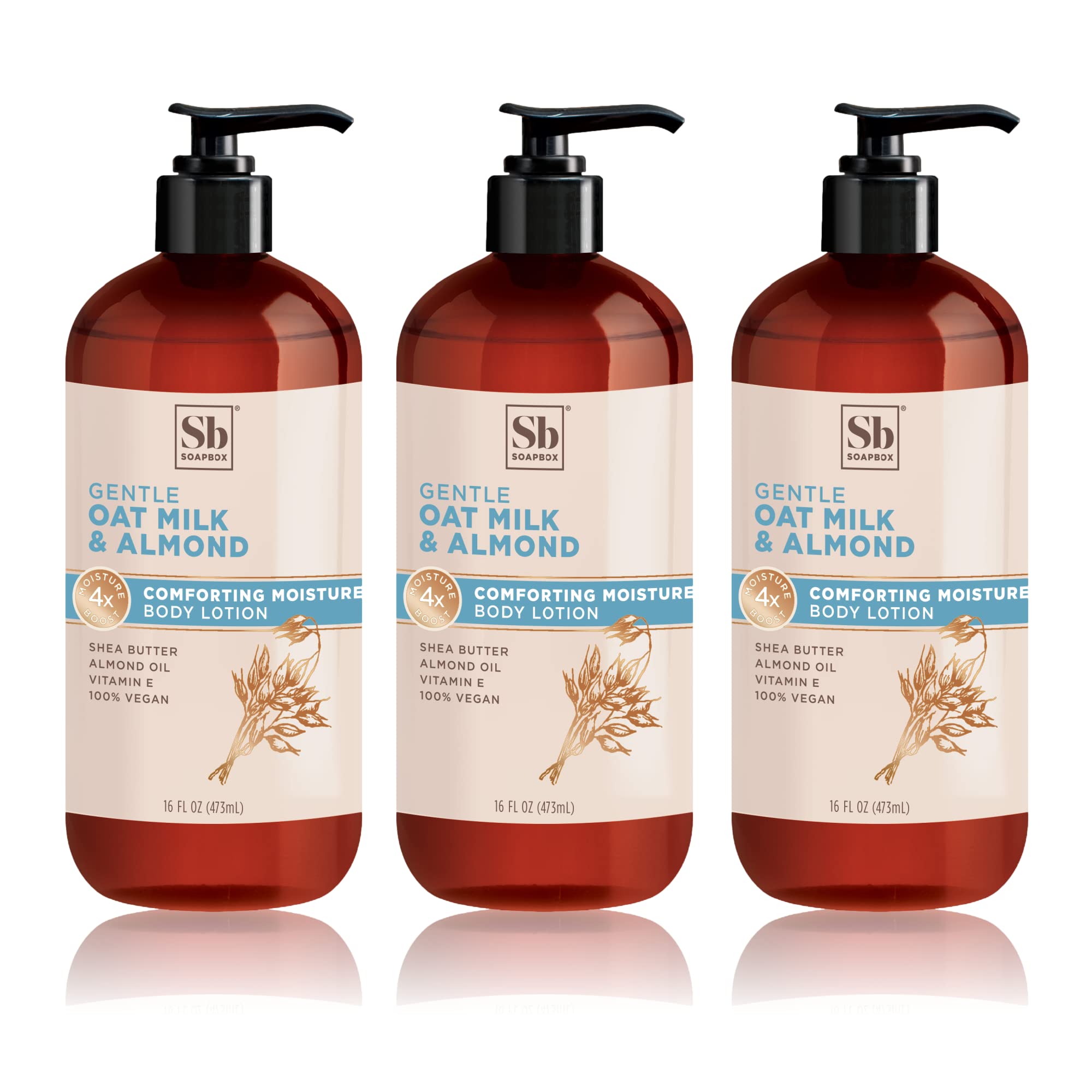 Soapbox Oat Milk & Chai Moisturizing Body Lotion With Shea Butter & Almond Oil | Paraben Free, Cruelty Free, Vegan, Made In The