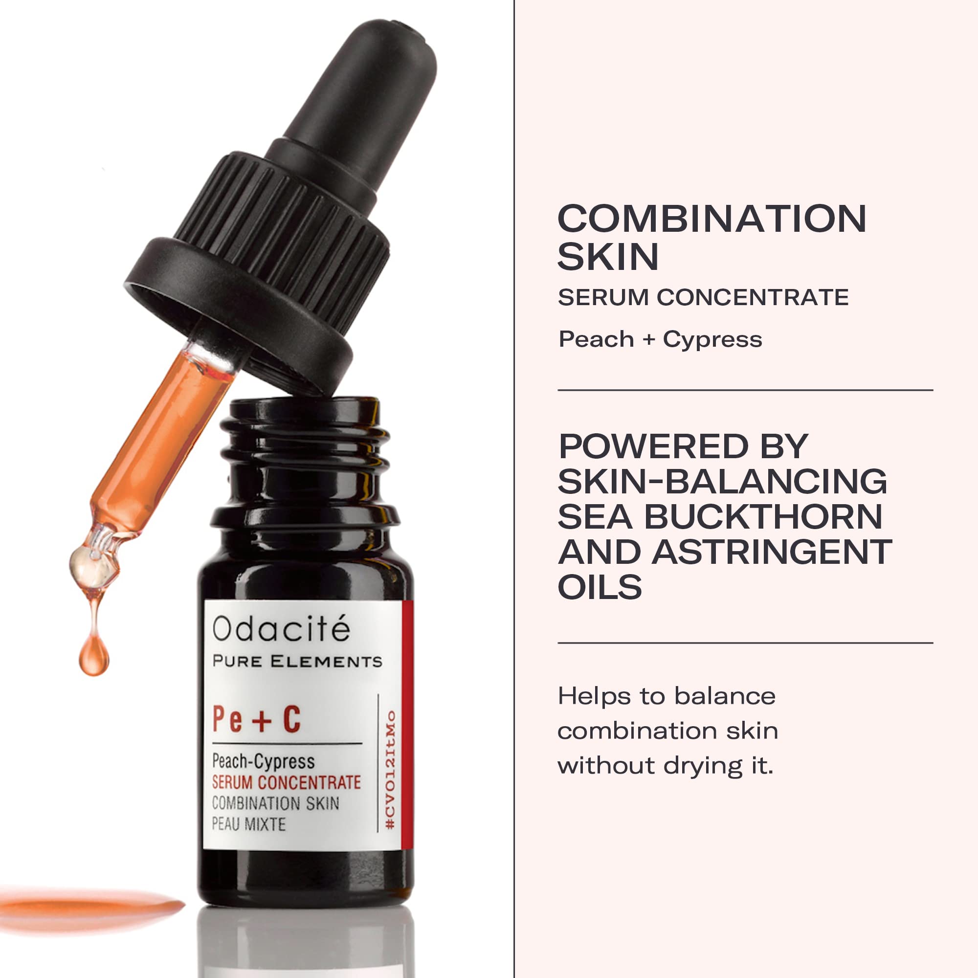 Odacit   Acne Serum Concentrate For Face, Pore Cleanser Facial Oil For Combination Skin With Peach & Cypress - Purifying Anti-Ag