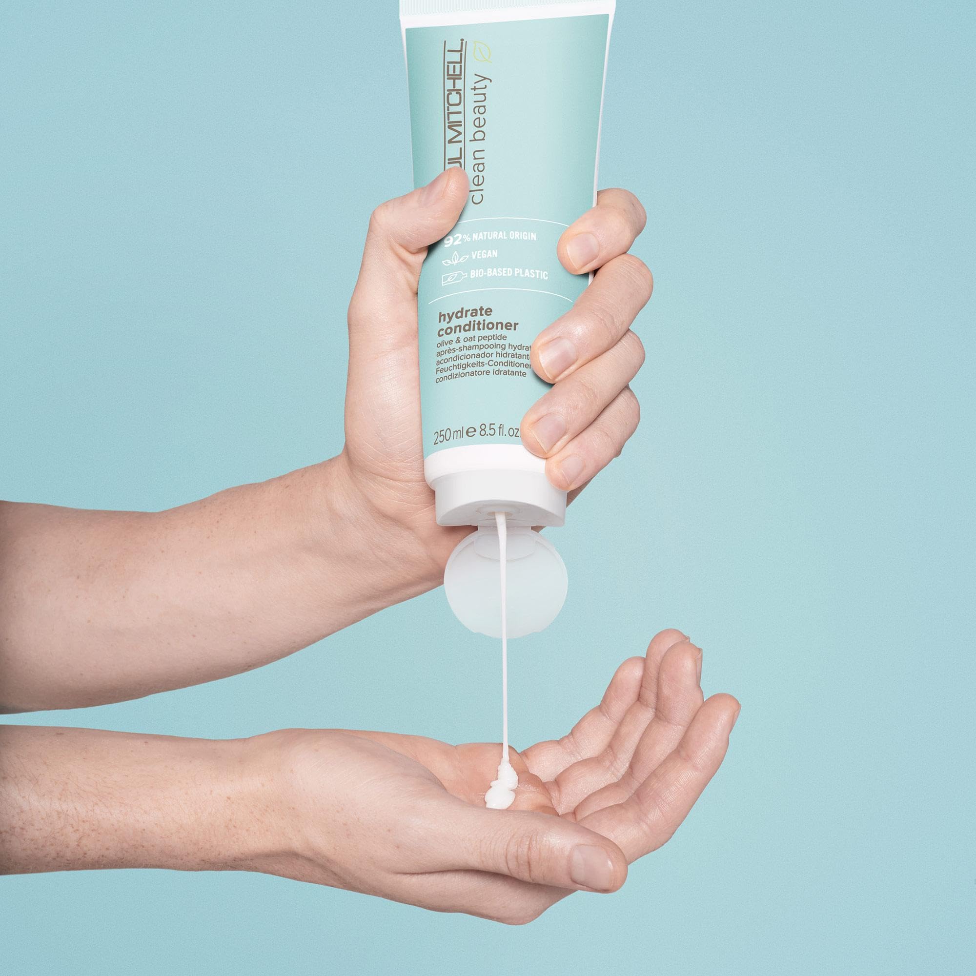 Paul Mitchell Clean Beauty Hydrate Conditioner, Intensely Nourishing Conditioner, Improves Manageability, For Dry Hair, 33.8 Fl.