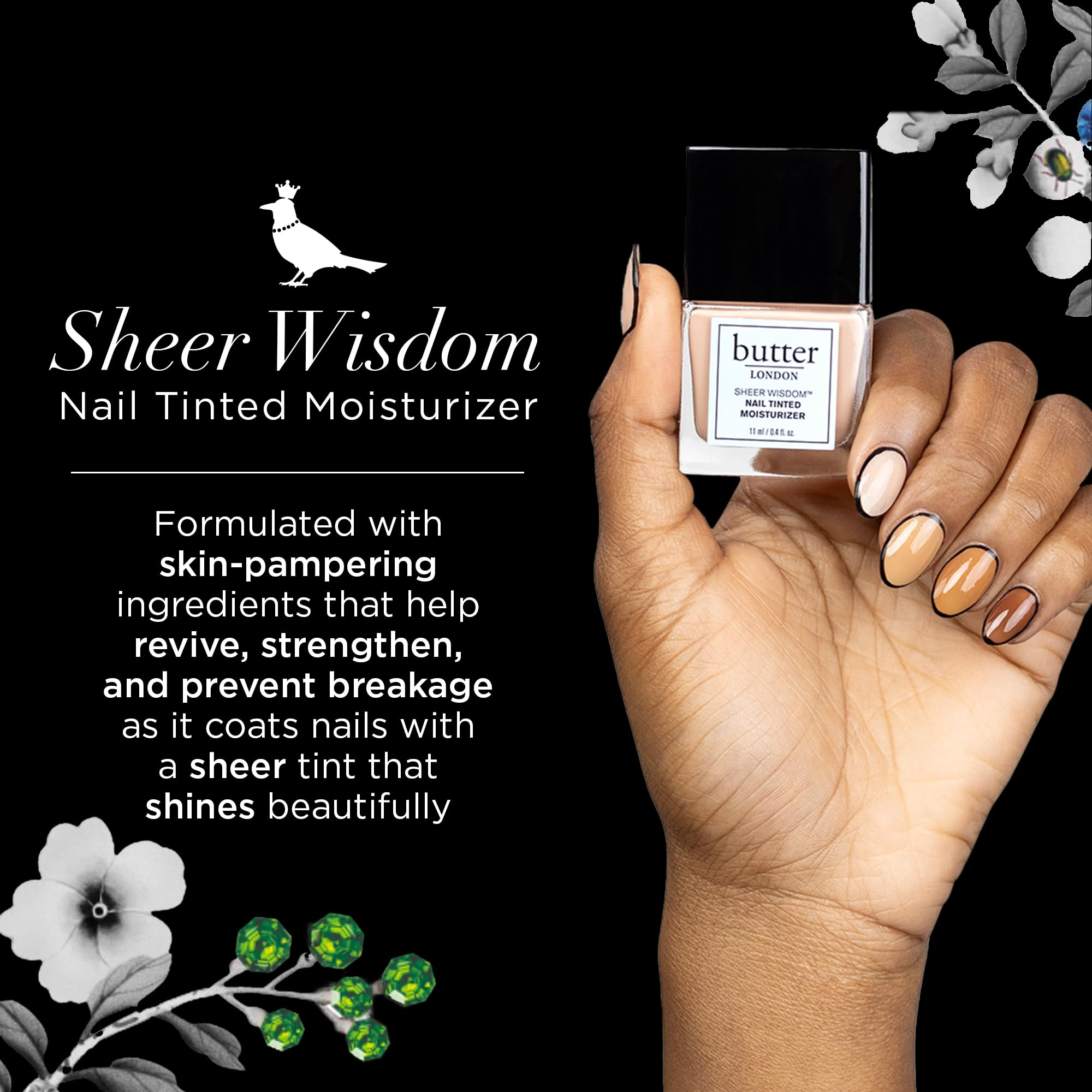 Butter London Sheer Wisdom Nail Tinted Moisturizer, Medium, 0.4 Fl Oz (Pack Of 1)
