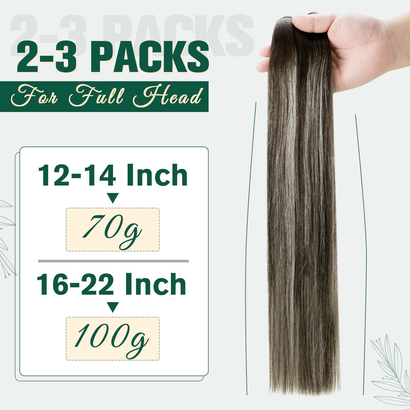 Runature Weft Hair Extensions Human Hair Blend Of Black And Silver With Black Roots Black Weft Human Hair Extensions Straight Se