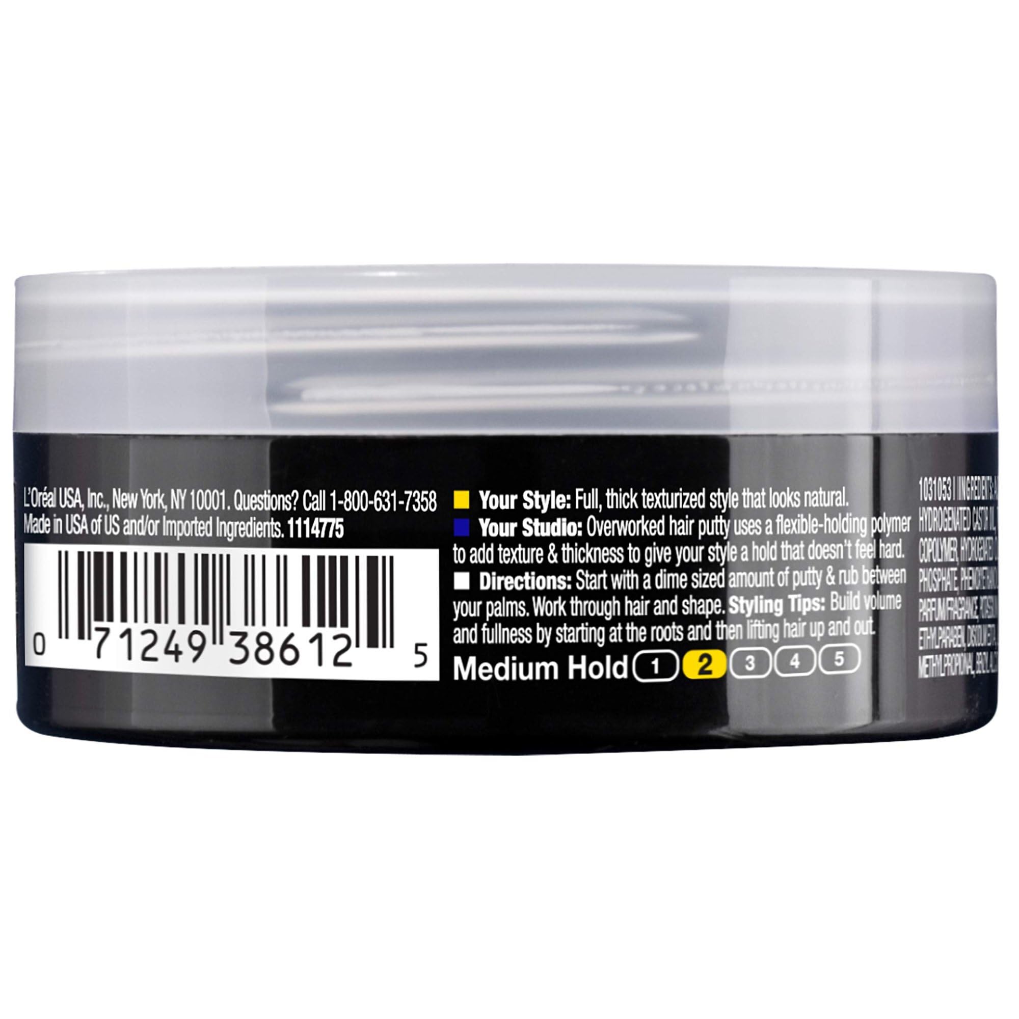 Loreal Studio Putty Overworked 1.7 Ounce (50Ml) (6 Pack)