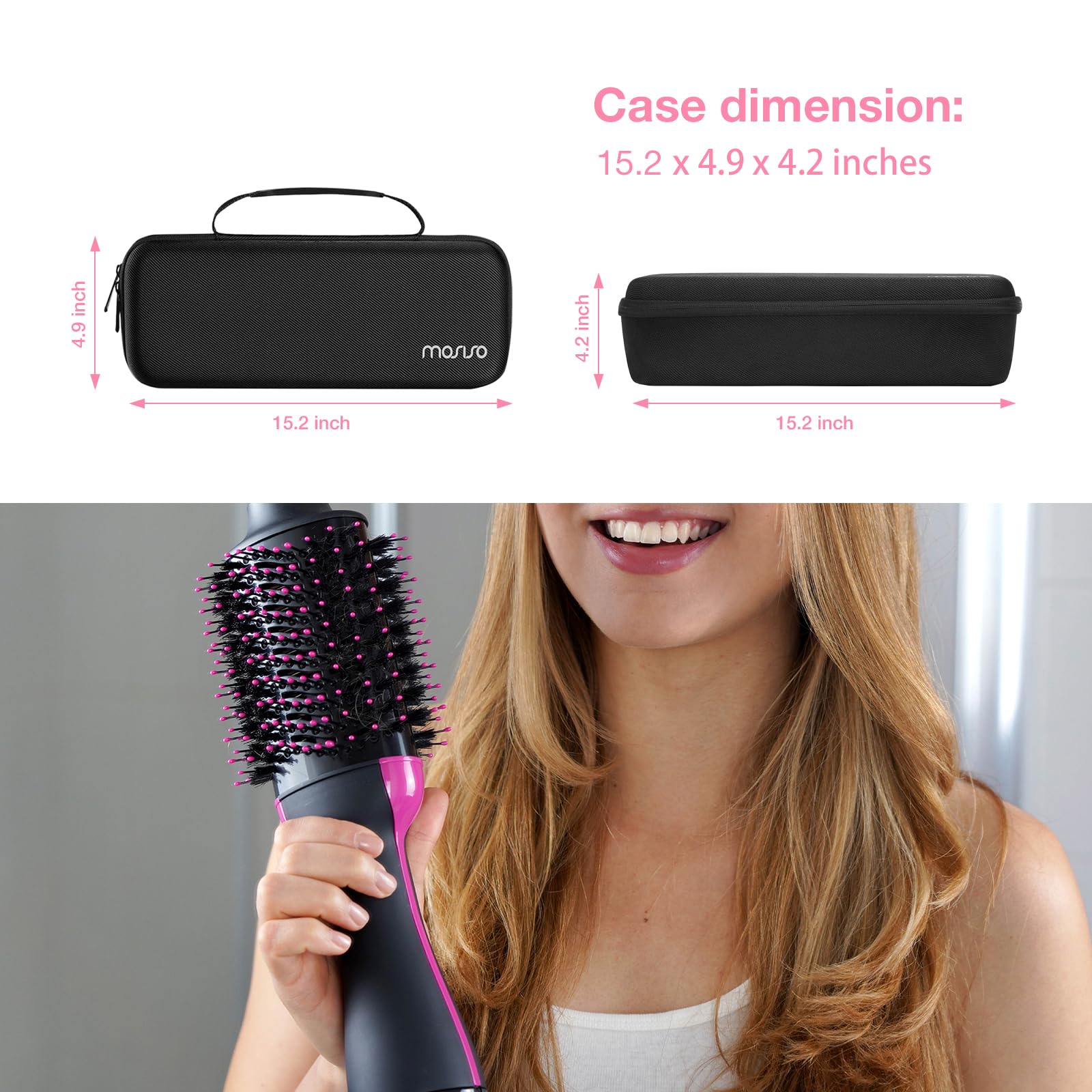 Mosiso Hard Travel Case Storage Bag Compatible With Revlon One-Step Hair Dryer Brush 1.0 & Plus 2.0, Eva Carrying Case Cover Pro