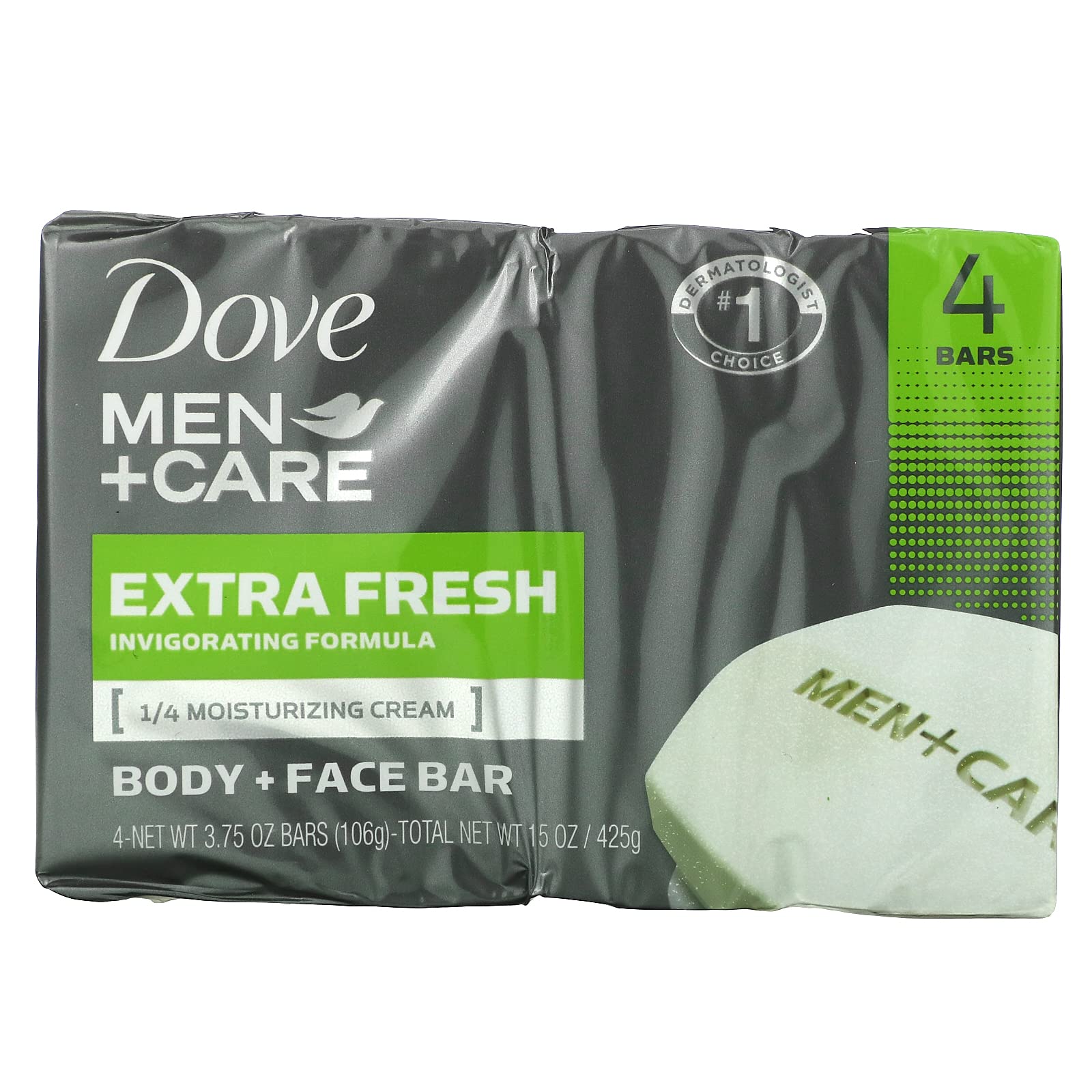 Dove Men + Care Body & Face Bar, Extra Fresh 4 Ea