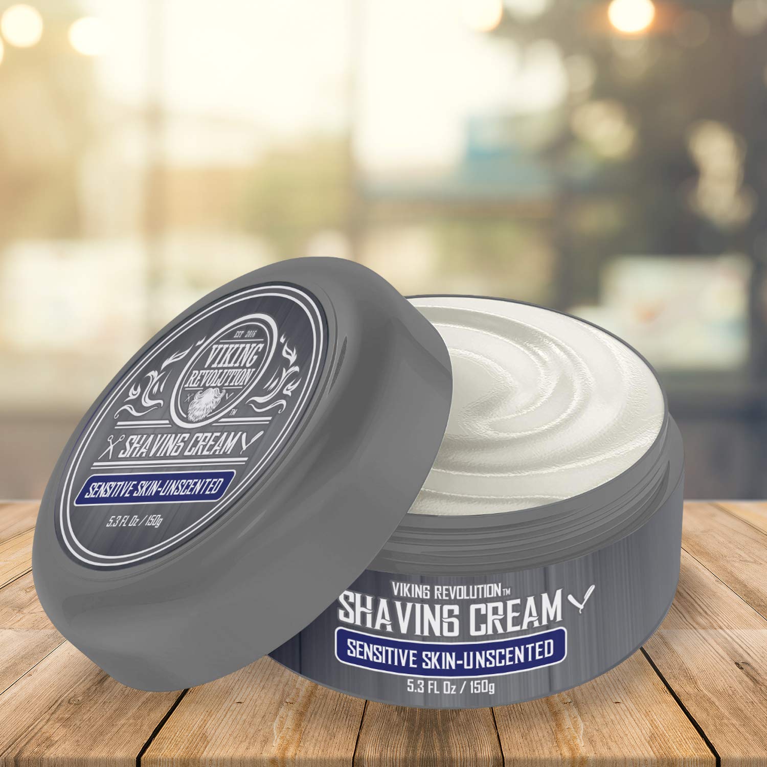 Luxury Shaving Cream For Sensitive Skin- Unscented - Soft, Smooth & Silky Shaving Soap - Rich Lather For The Smoothest Shave - 5