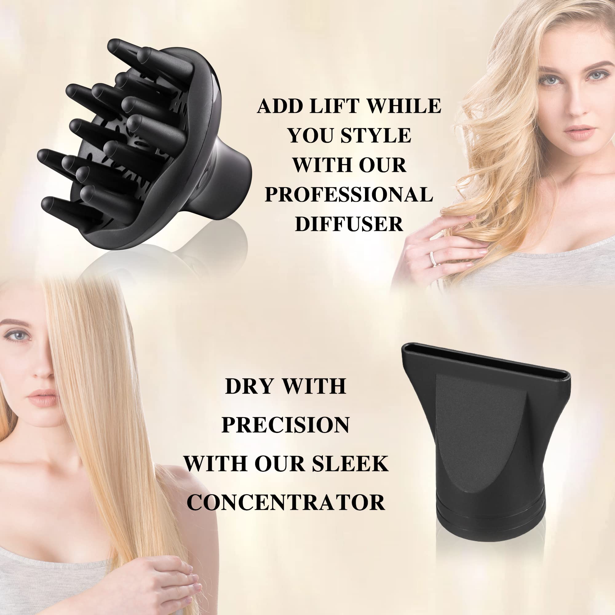 Vagary 6685G Professional Salon Hair Dryer 2200W With Icd Display,Negative Ionic Blow Dryer,Powerful Ac Motor Blow Dryer,Low Noi