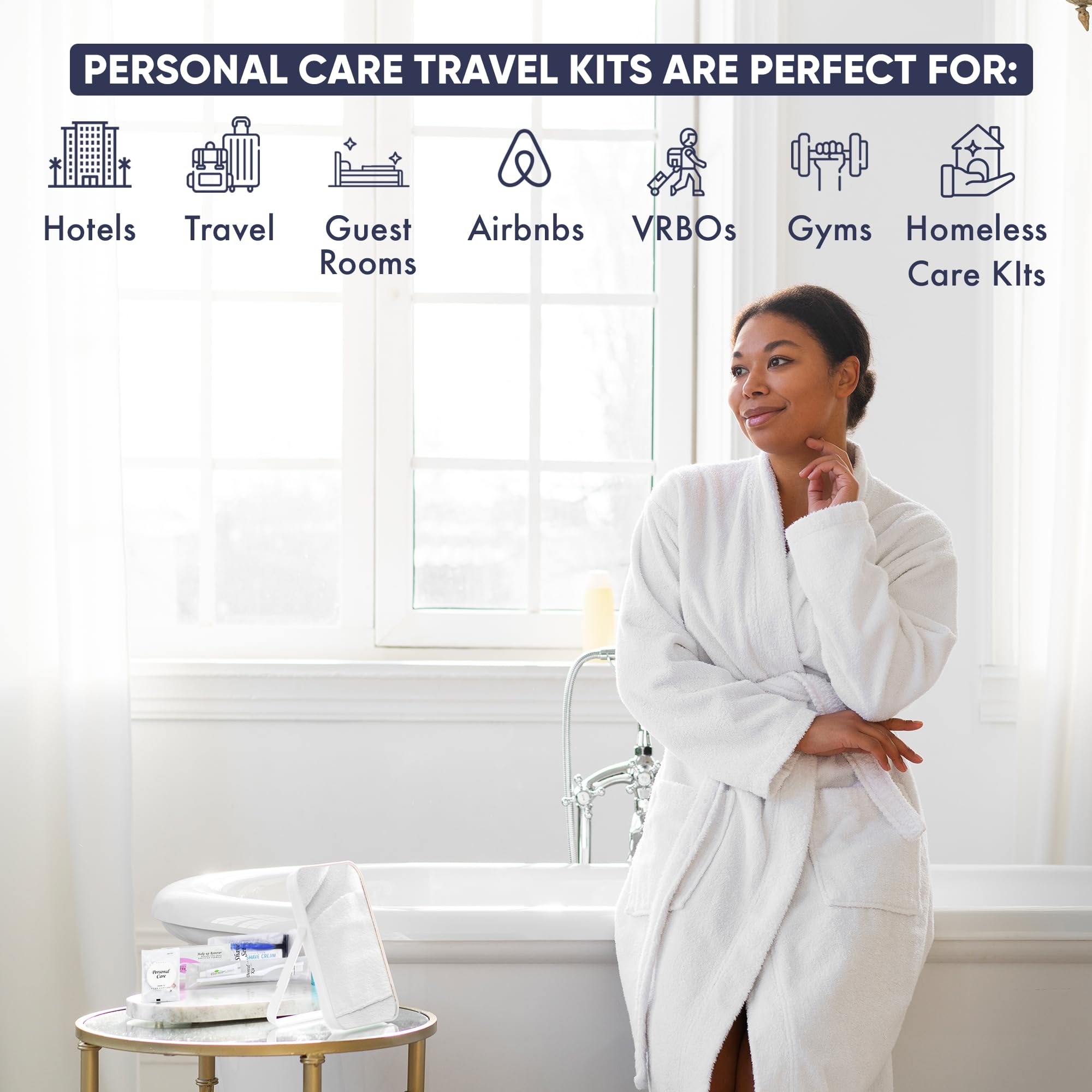 Personal Care Travel Size Toiletries 1-Shoppe All-In-Kit Hotel Amenities Bulk Travel Shaving Set, Toothbrush & Paste, Mouthwash,