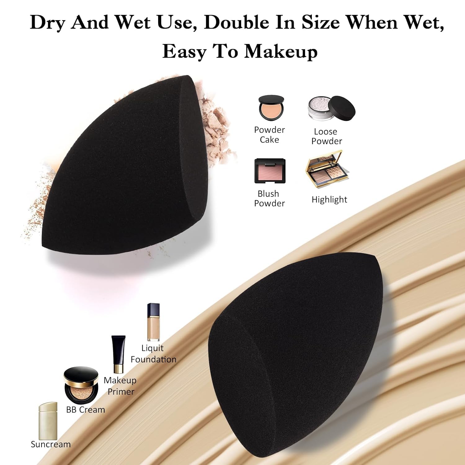 Makeup Sponge Set With Breathable Face Sponge Holder For Travel Foundation Organic Beauty Sponges For Makeup Soft Blender Sponge