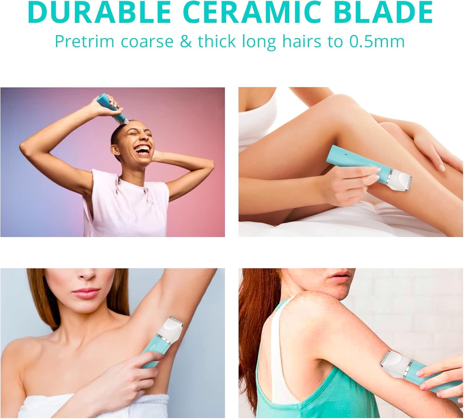 Bikini Trimmer For Women Pubic Hair: Eletctric Razors For Women - Rechargeable Eletctric Shaver For Women - Painless Bikini Trim