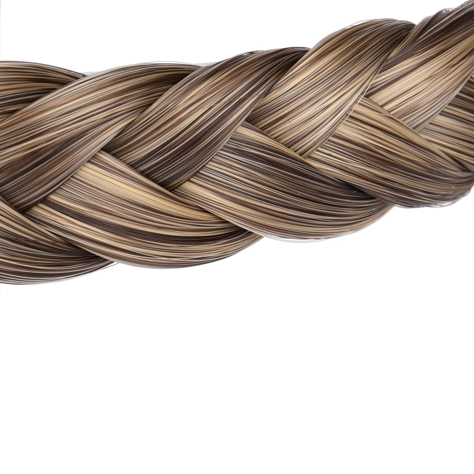 Gledola Braided Headband With Teeth Braids Hairband With Tooth Synthetic Hair Band Plaited Hairband For Women (Dark Ash Brown)