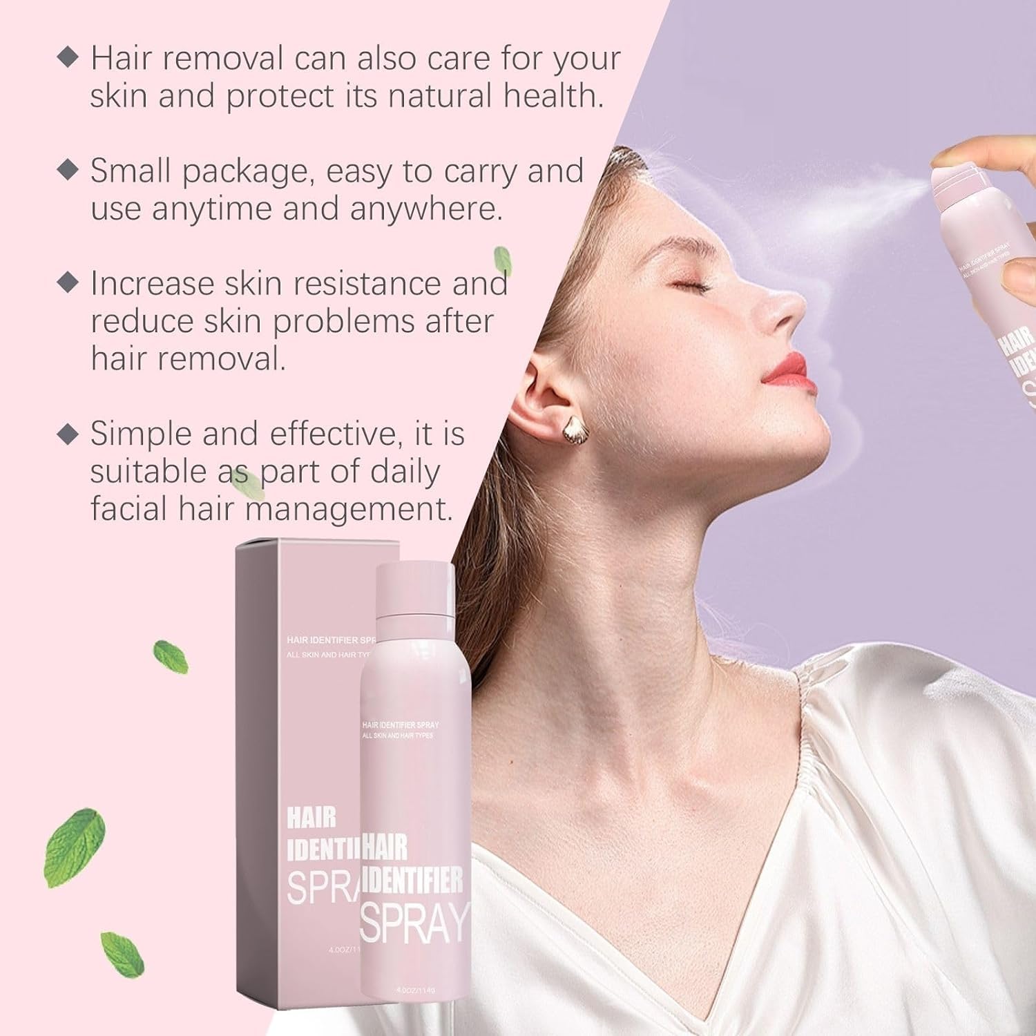 Hair Identifier Spray For Face Shaving, Hair Identifying Spray, Face Hair Identifier Spray, Moisturizing And Skin Care Dermaplan