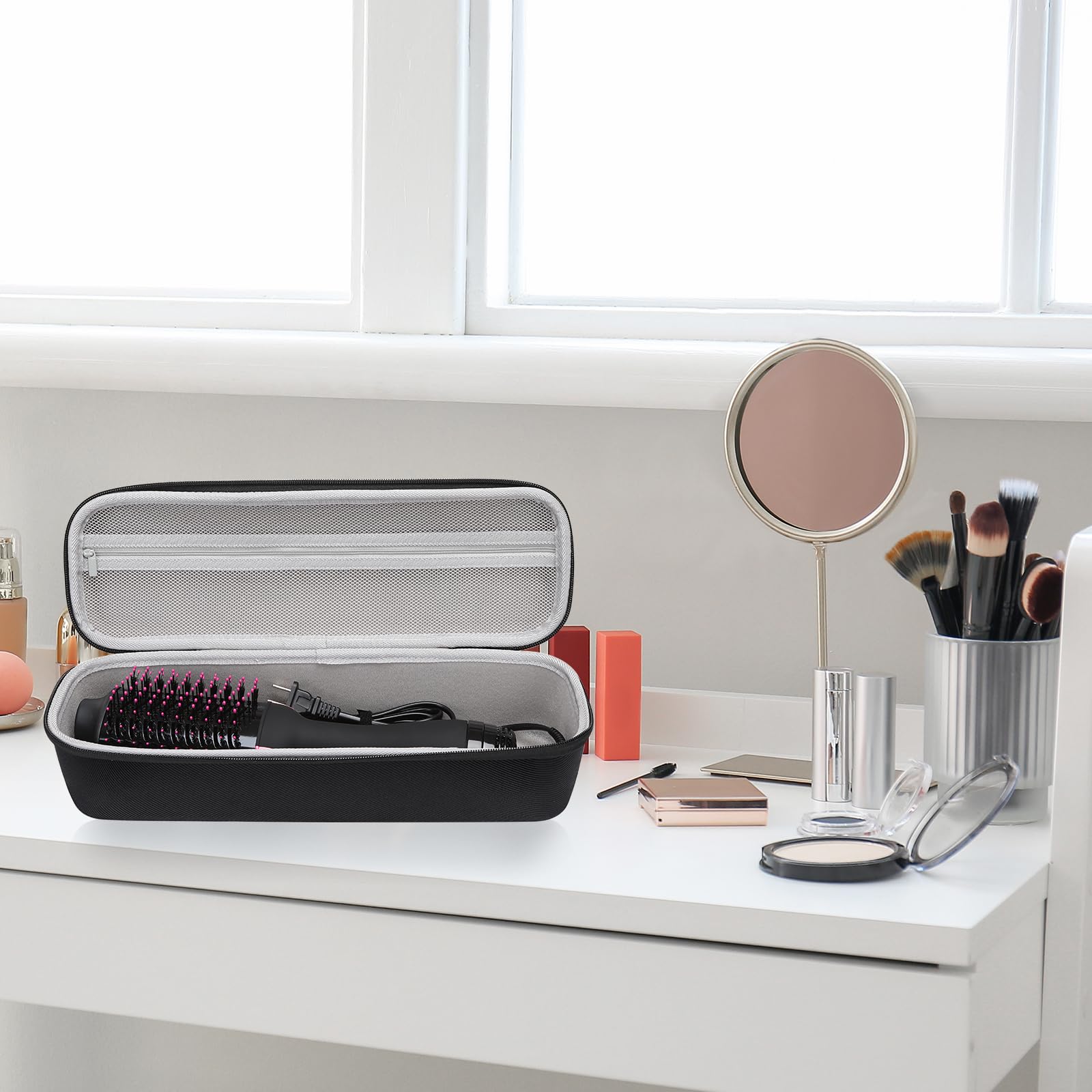 Mosiso Hard Travel Case Storage Bag Compatible With Revlon One-Step Hair Dryer Brush 1.0 & Plus 2.0, Eva Carrying Case Cover Pro