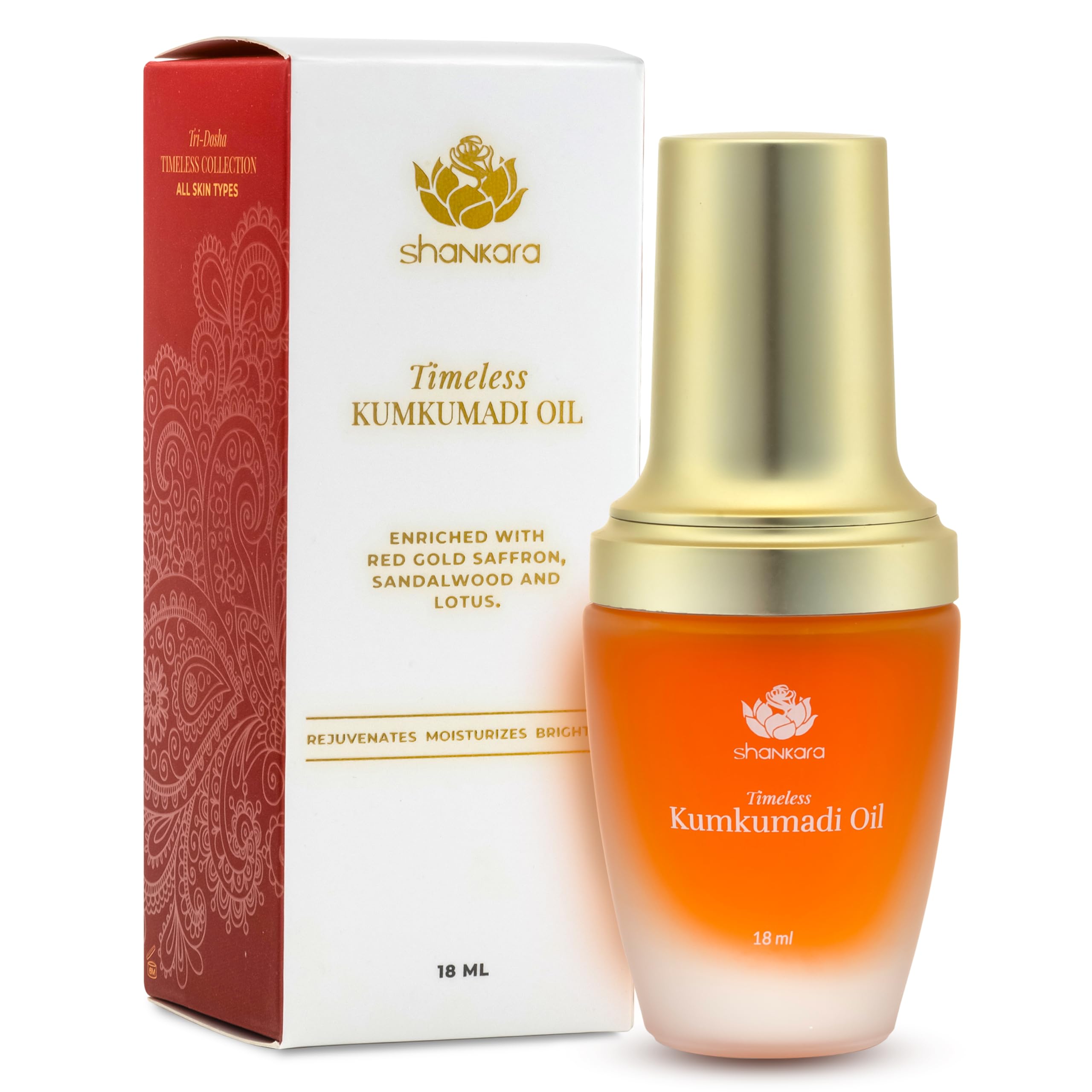 Shankara Kumkumadi Oil With Pure Saffron And Ayurvedic Herbs - Dark Spot Remover Facial Oil For Hydrated And Moisturized Skin -