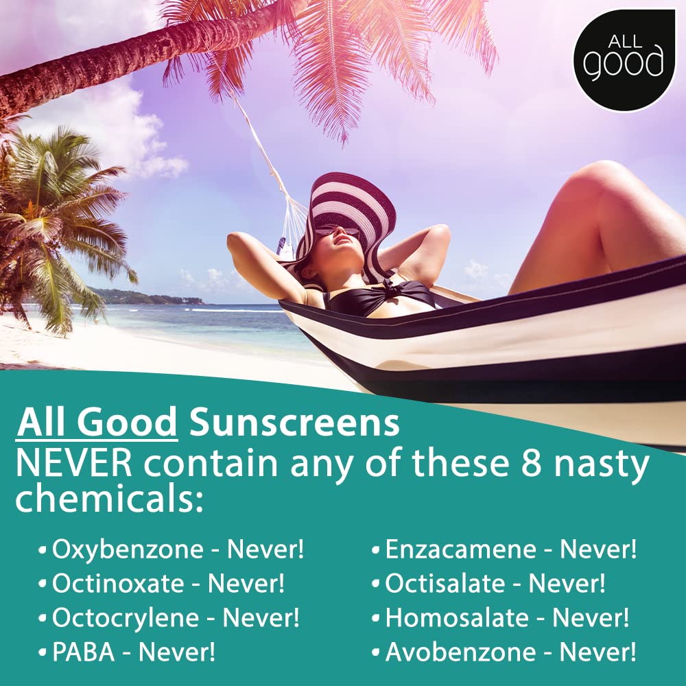 All Good Zinc Butter Sunscreen - Travel Size, Zinc Oxide Face, Nose, Ears Sunscreen, Uva/Uvb Broad Spectrum Spf 50+ Water Resist