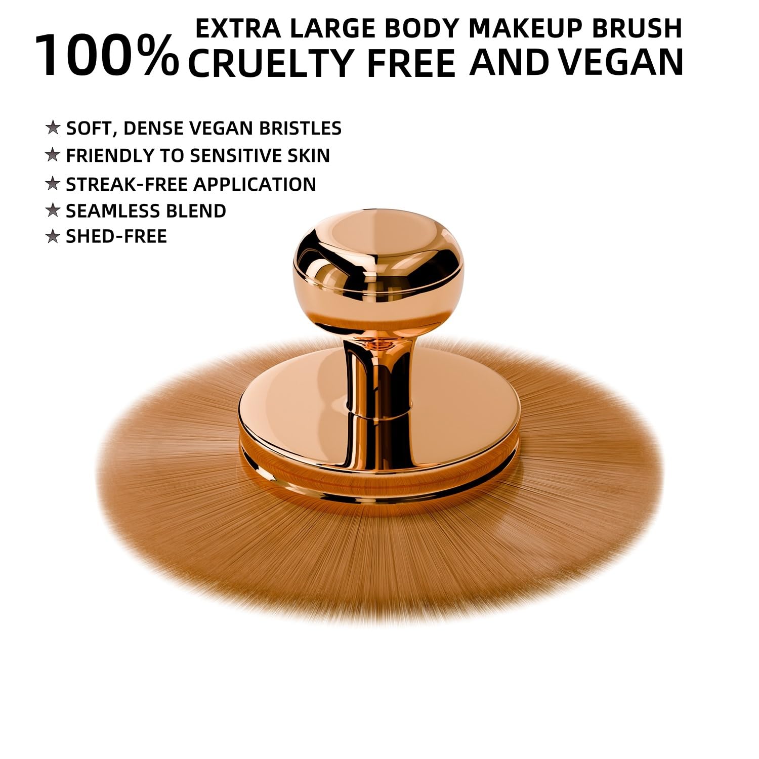 Goerti Self Tanner Brush - Extra Large Body Makeup Brush For Self Tanning, Blend & Blur Kabuki Brush For Face Body Bronzer Tanni