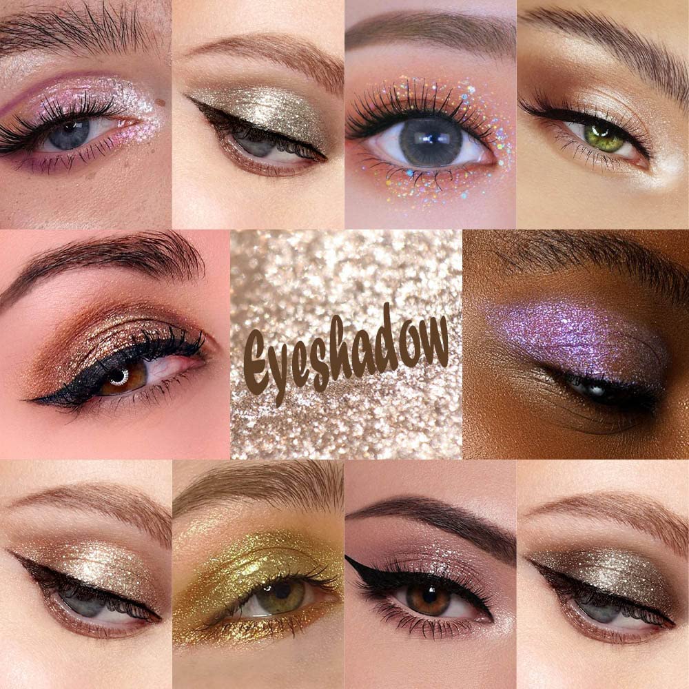 10Pcs Waterproof Glitter Eyeliner Liquid Glitter Eyeshadow Sticks Kit.Longwearing Sombras De Ojos Profesional Makeup Glitter For