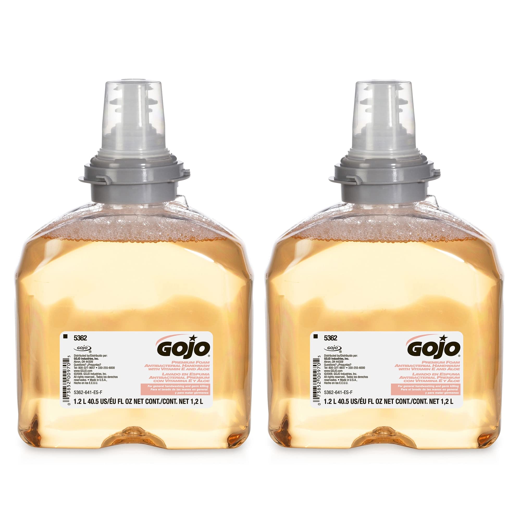 Gojo Tfx Premium Foam Antibacterial Handwash, Fresh Fruit Scent, 1200 Ml Foam Hand Soap Refills Tfx Touch-Free Dispenser (Pack O