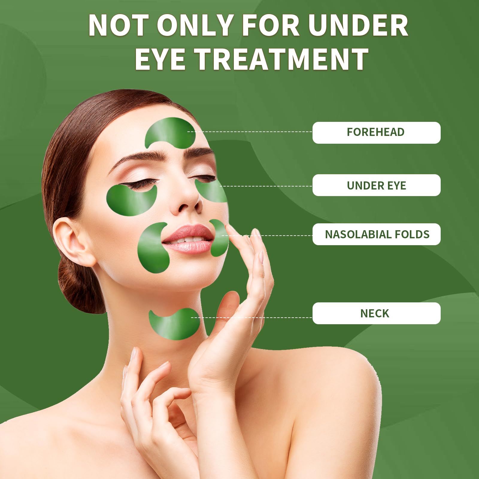Qyiywim Under Eye Patches 70Pcs, Green Tea Eye Patches For Puffy Eyes Treatment, Under Eye Masks For Dark Circles And Puffiness,