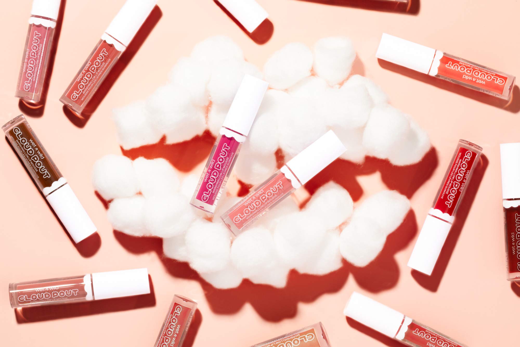 Wet N Wild Liquid Lipstick Cloud Pout Marshmallow, Pink Cotton Candy Skies | Matte Lip Cream Mousse | Argan Oil | Vitamin E