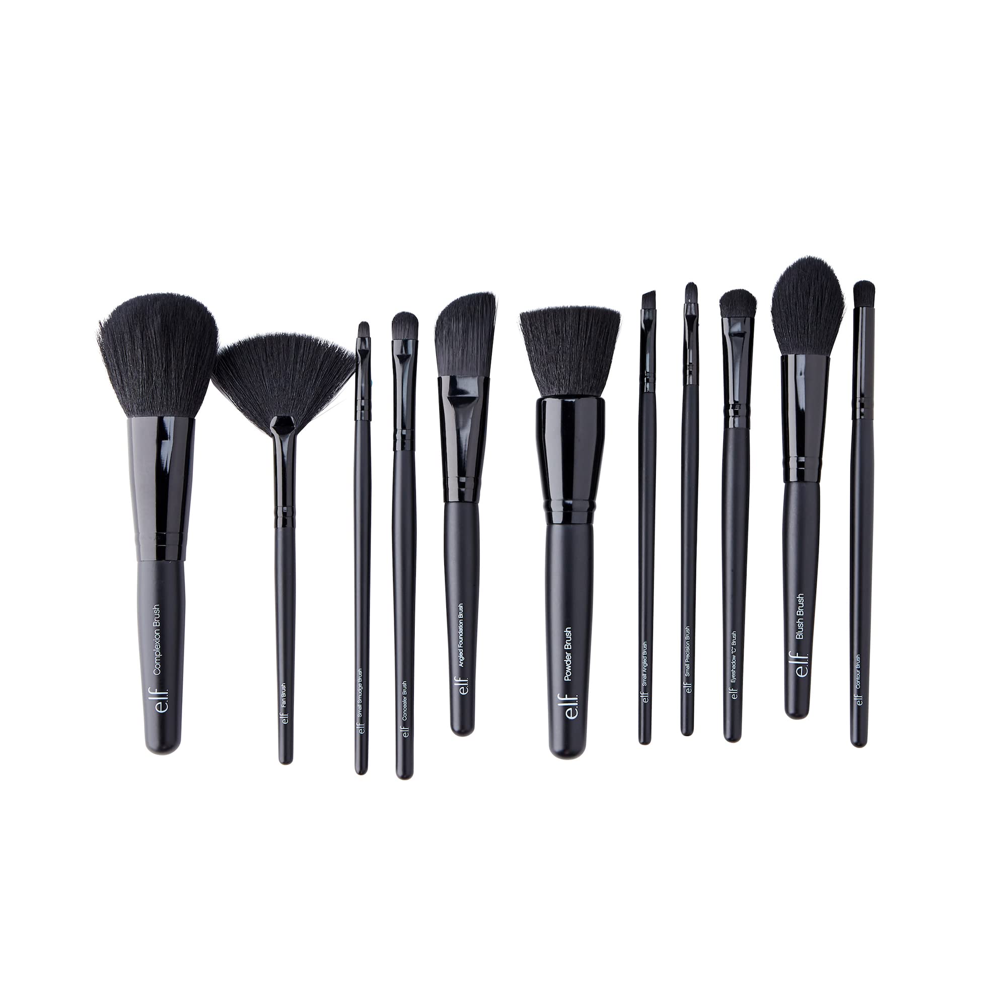 E.L.F. Cosmetics 11 Piece Brush Collection, 11 Makeup Brushes For All Your Needs From Foundation To Bronzer, Eyeshadow & More