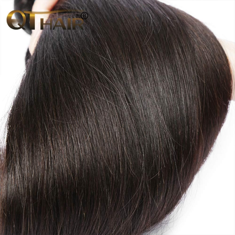 Qthair 14A Grade Straight Human Hair Bundles 16'' 16'' 18'' 100% Unprocessed Virgin Indian Human Hair Extensions For Women Human