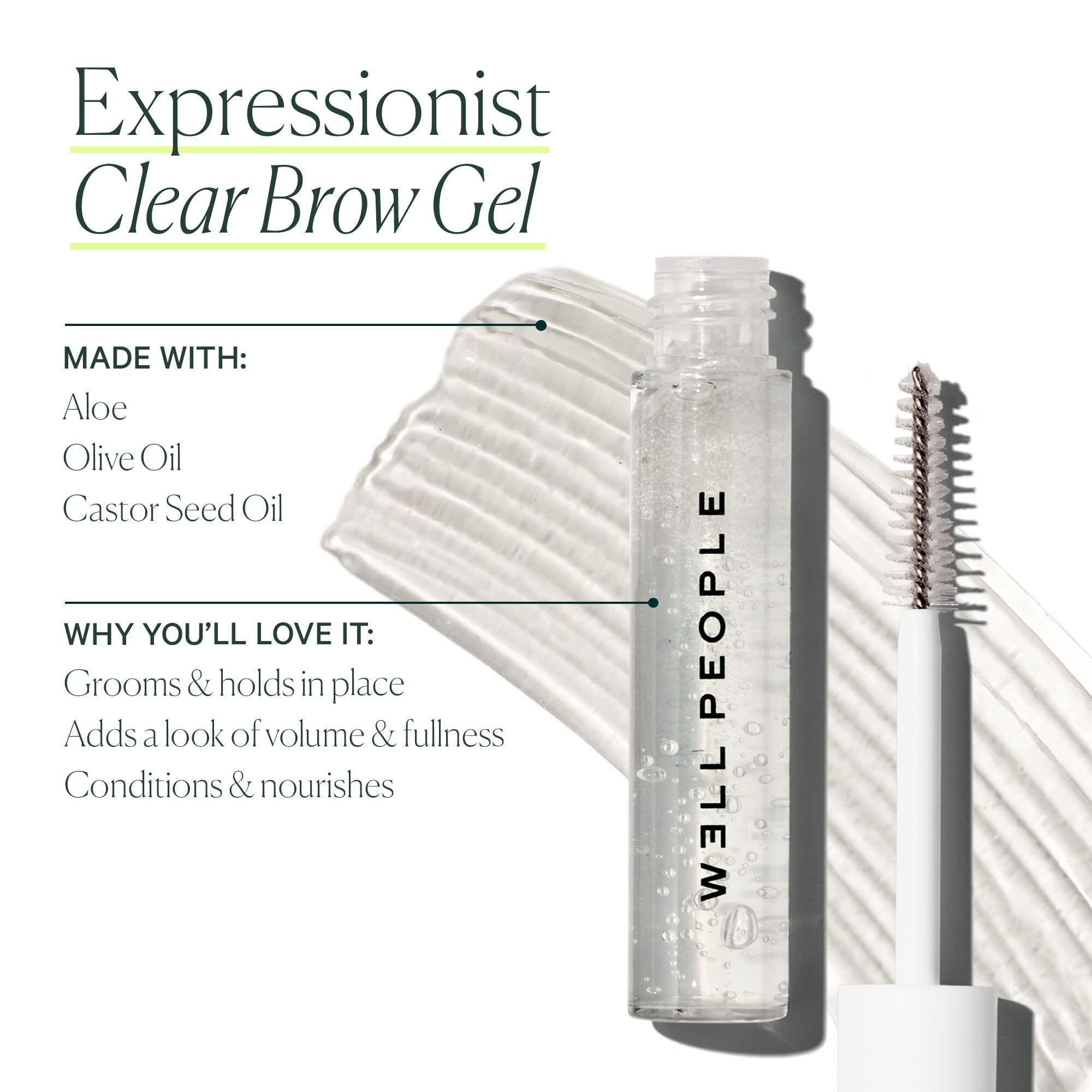 Well People Expressionist Clear Brow Gel, Lightweight Gel For Taming & Nourishing Your Brows, Creates A Natural-Looking Finish,