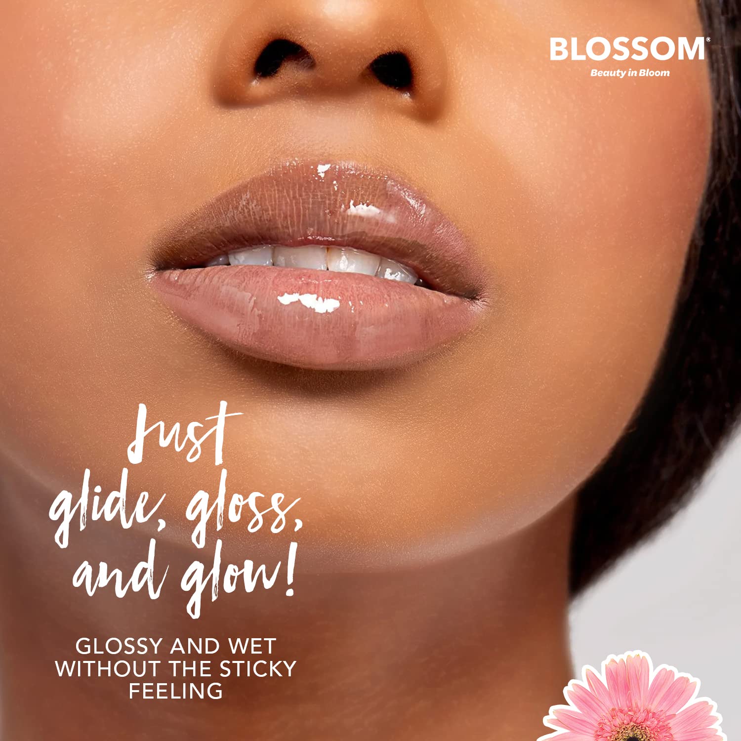 Blossom Scented Moisturizing Lip Gloss Tubes, Infused With Real Flowers, 0.3 Fl. Oz/9Ml, Coconut Macaroon