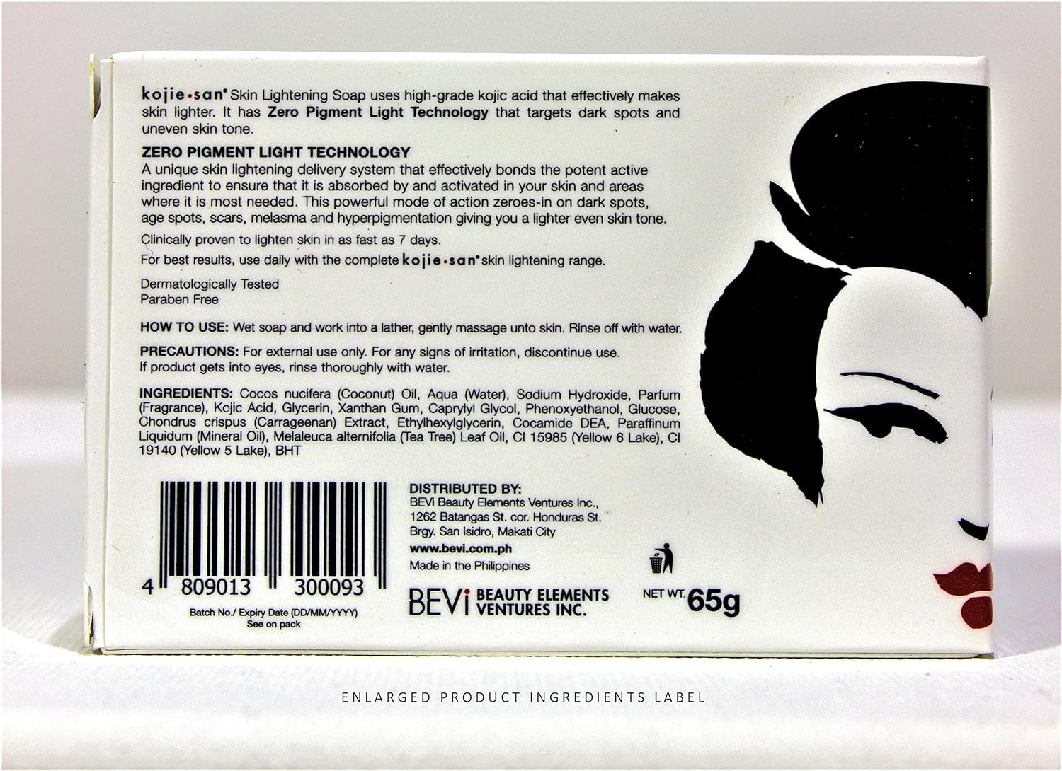 Kojie San Skin And Body Brightening Soap - Original Kojic Acid, Dark Spot Remover Soap Bar With Coconut & Tea Tree Oil- 65G X 1