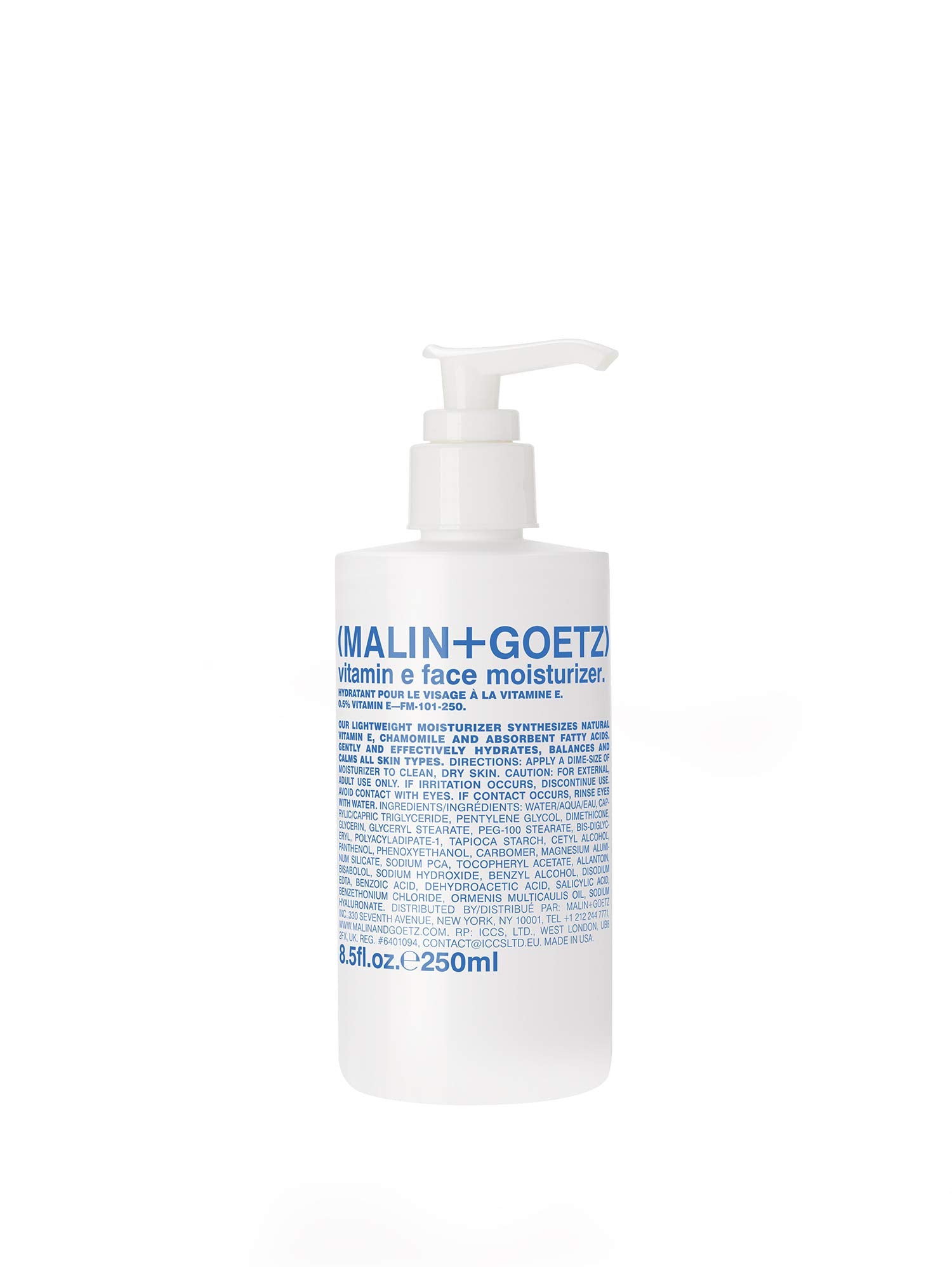 Malin + Goetz Vitamin E Face Moisturizer for Women & Men, 8.5 Fl. Oz. - Hydrating Face Cream, Face Lotion for Dry Sensitive Skin